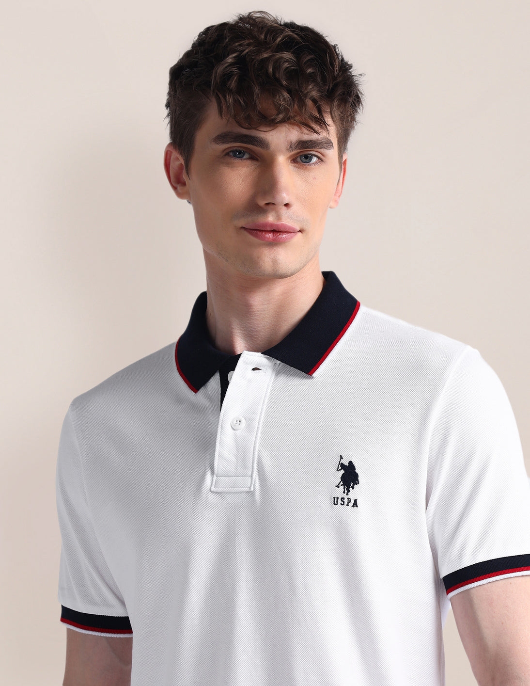 Slim Fit Short Sleeve Polo Shirt White - U.S. POLO ASSN. | Large