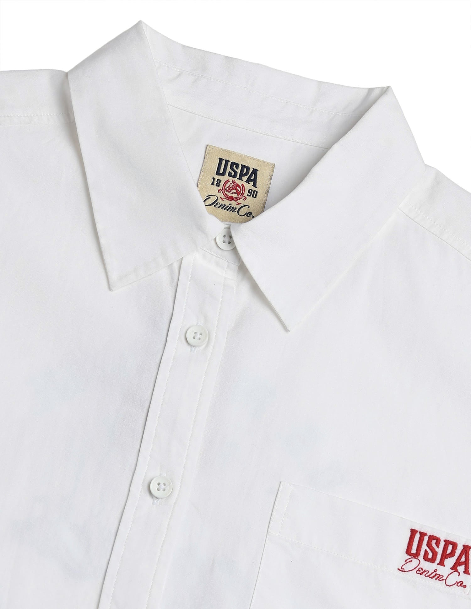 Relaxed Brand Embroidered Shirt White - U.S. Polo Assn. India | Large