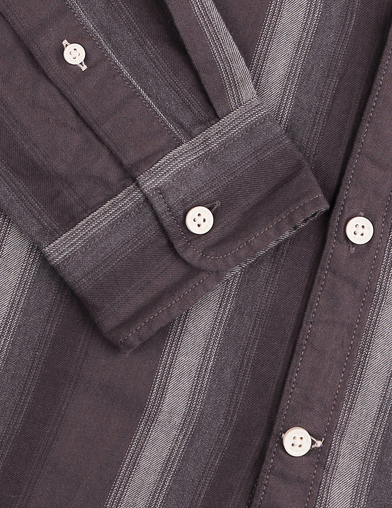 Vertical Striped Twill Shirt Brown - U.S. Polo Assn. India | Large