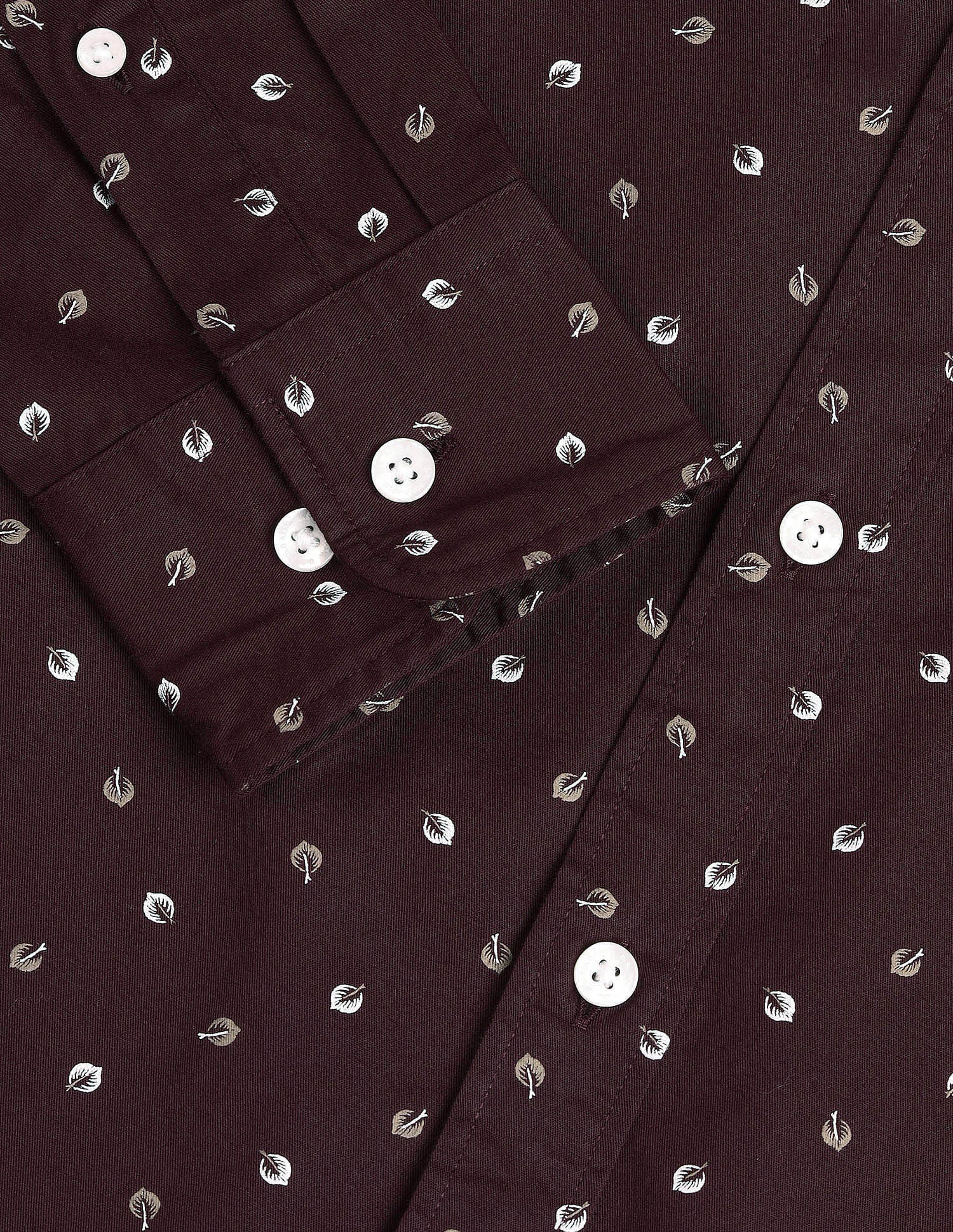 Tailored Fit Printed Shirt Burgundy - U.S. Polo Assn. India | Large