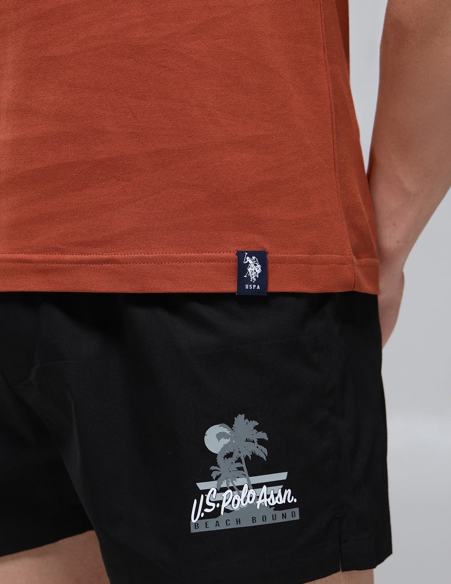 Anti Microbial Pure Cotton OEV08 Vest - Pack Of 2 Black/Rust - U.S. Polo Assn. India | Large