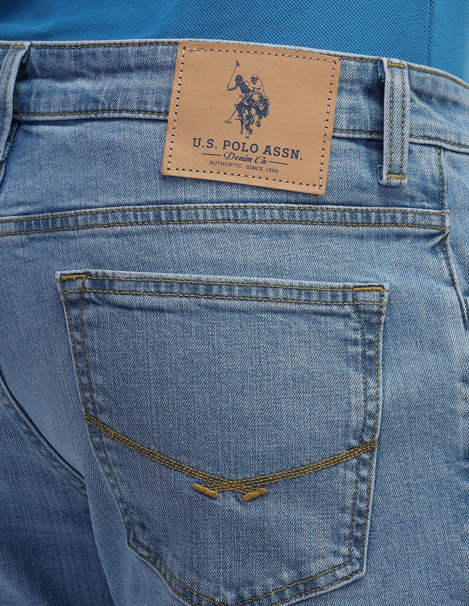 Brandon Slim Tapered Blue Jeans Blue - U.S. Polo Assn. India | Large