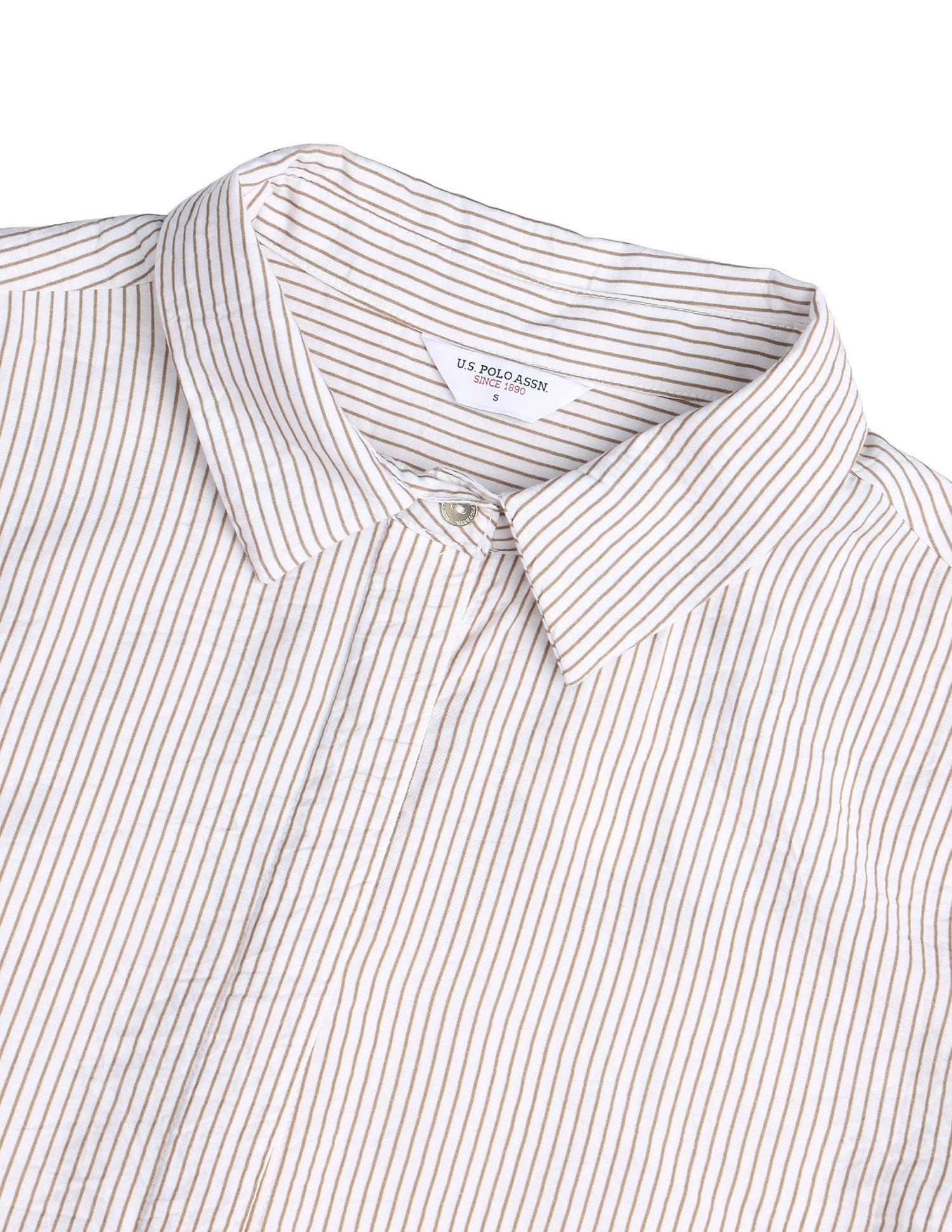 Vertical Striped Regular Fit Shirt Olive - U.S. Polo Assn. India | Large