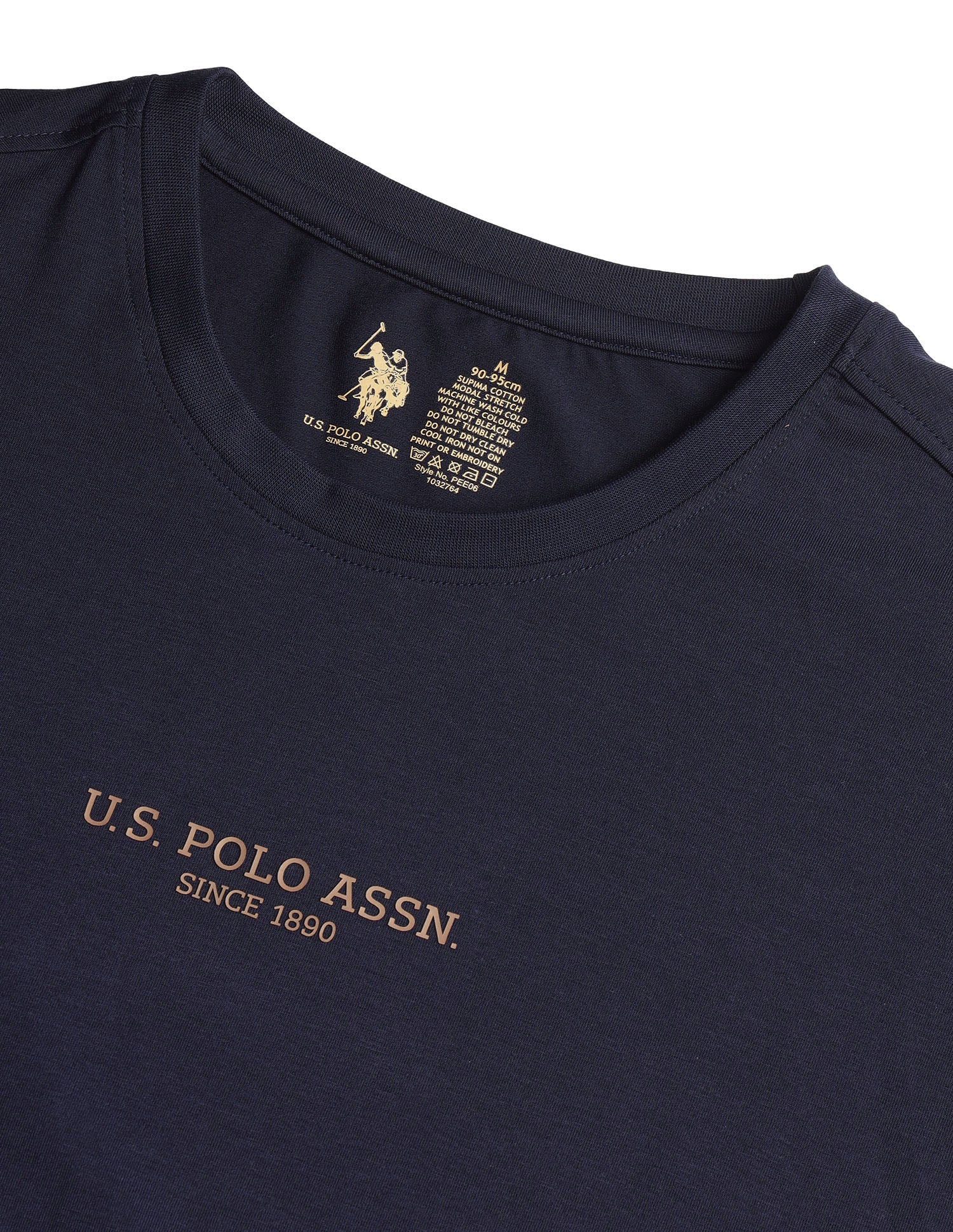 Brethable Full Sleeve PE006-PL Lounge T-Shirt - Pack Of 1 Navy - U.S. Polo Assn. India | Large