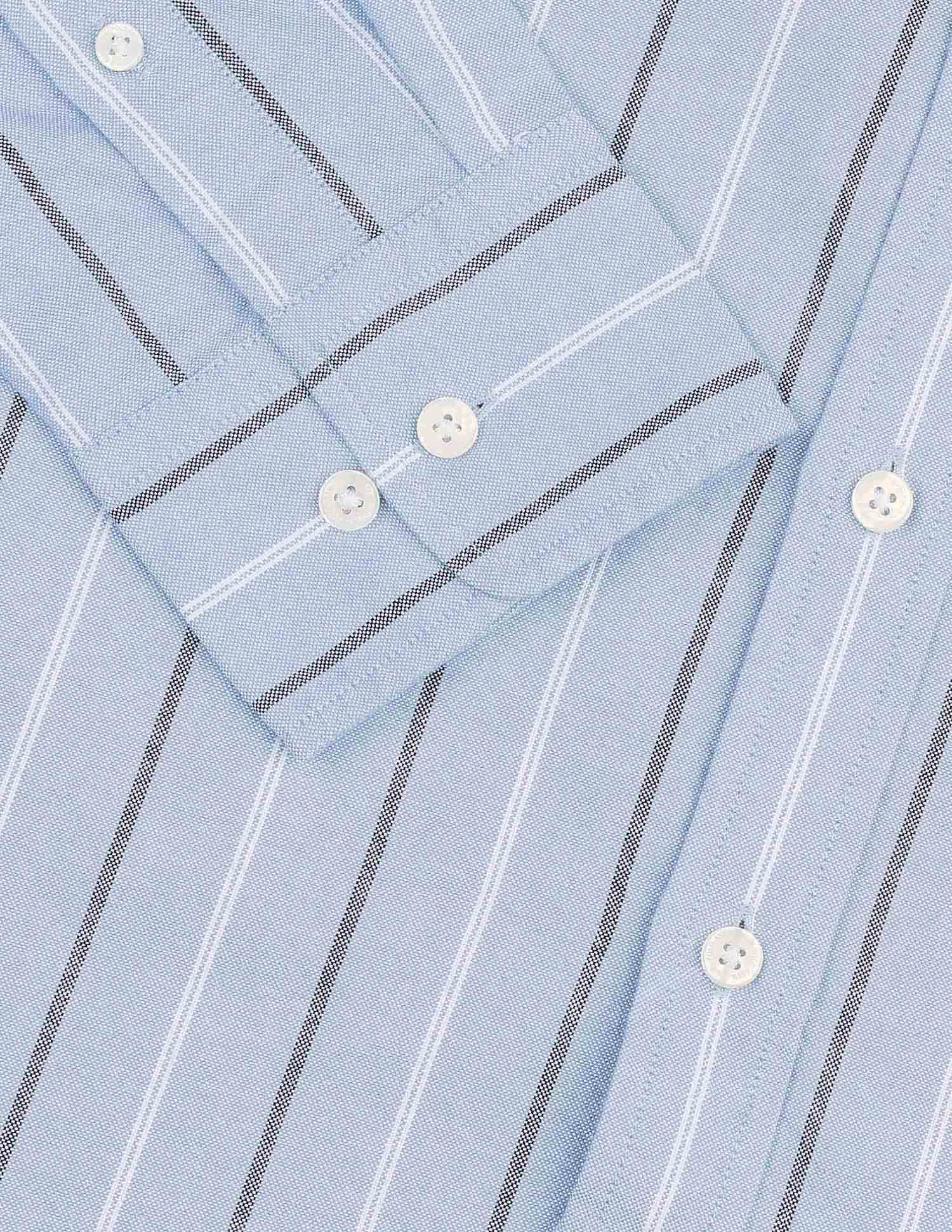 Pure Cotton Tailored Fit Shirt Blue - U.S. Polo Assn. India | Large