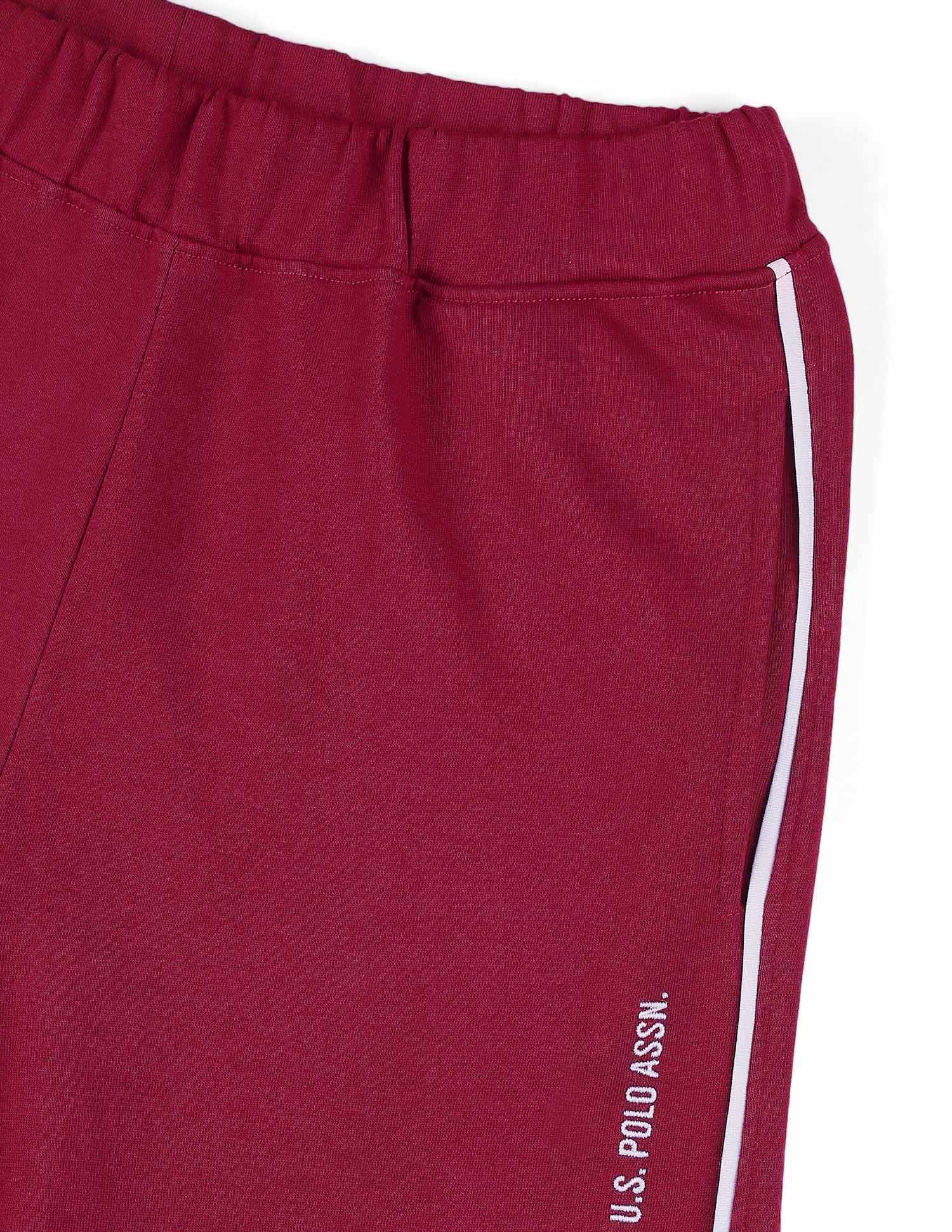 Straight Fit Solid Trousers Red - U.S. POLO ASSN. | Large