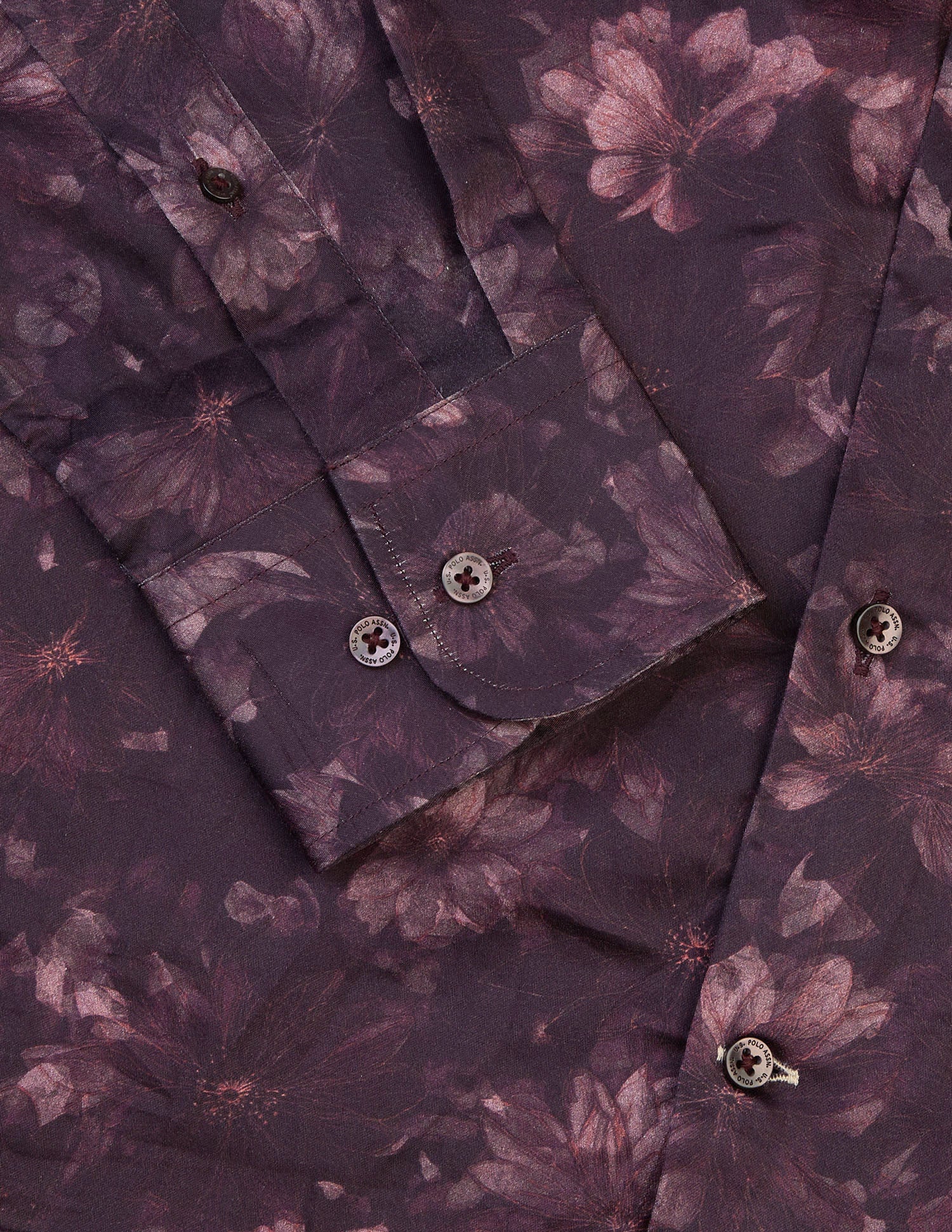 Floral Printed Satin Shirt Brown - U.S. Polo Assn. India | Large