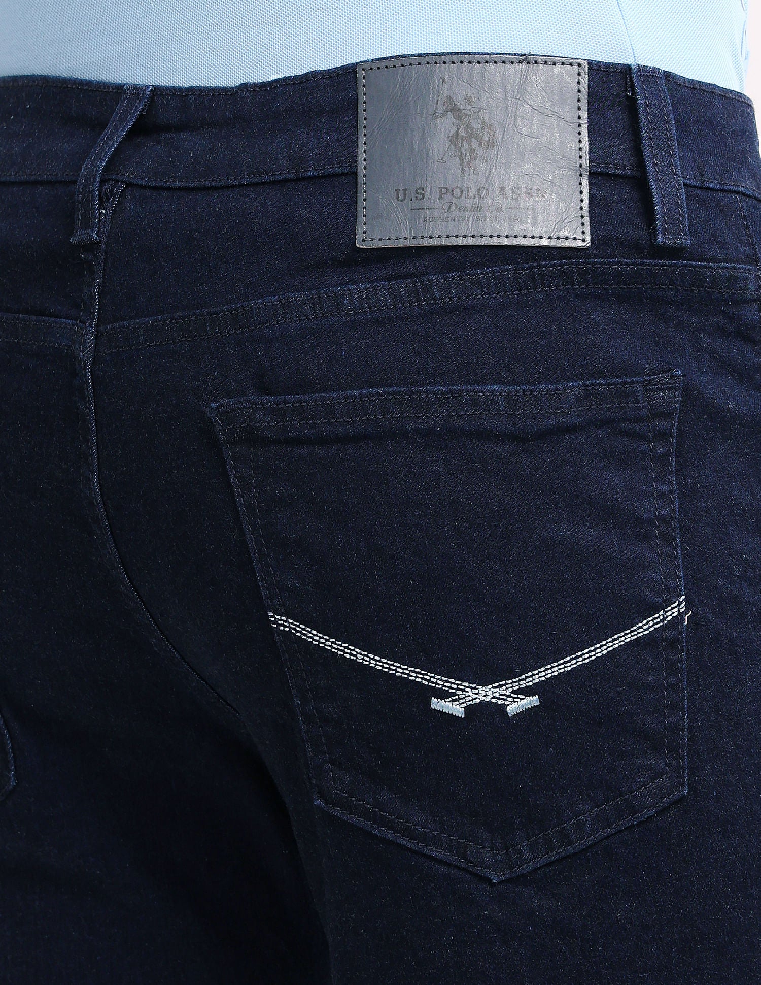 Brandon Slim Tapered Blue Jeans Blue - U.S. Polo Assn. India | Large