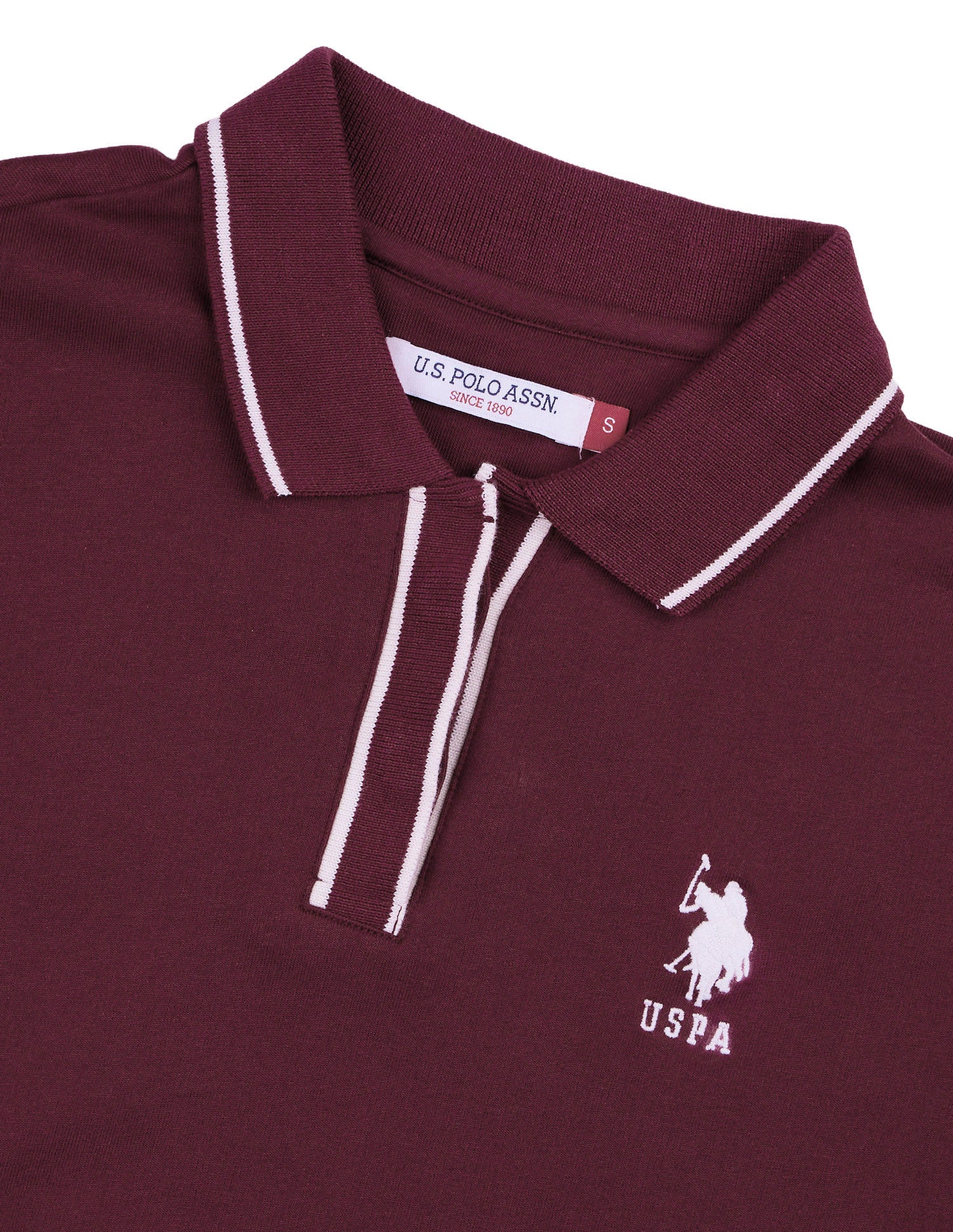 Solid Regular Fit Sweatshirt Maroon - U.S. Polo Assn. India | Large