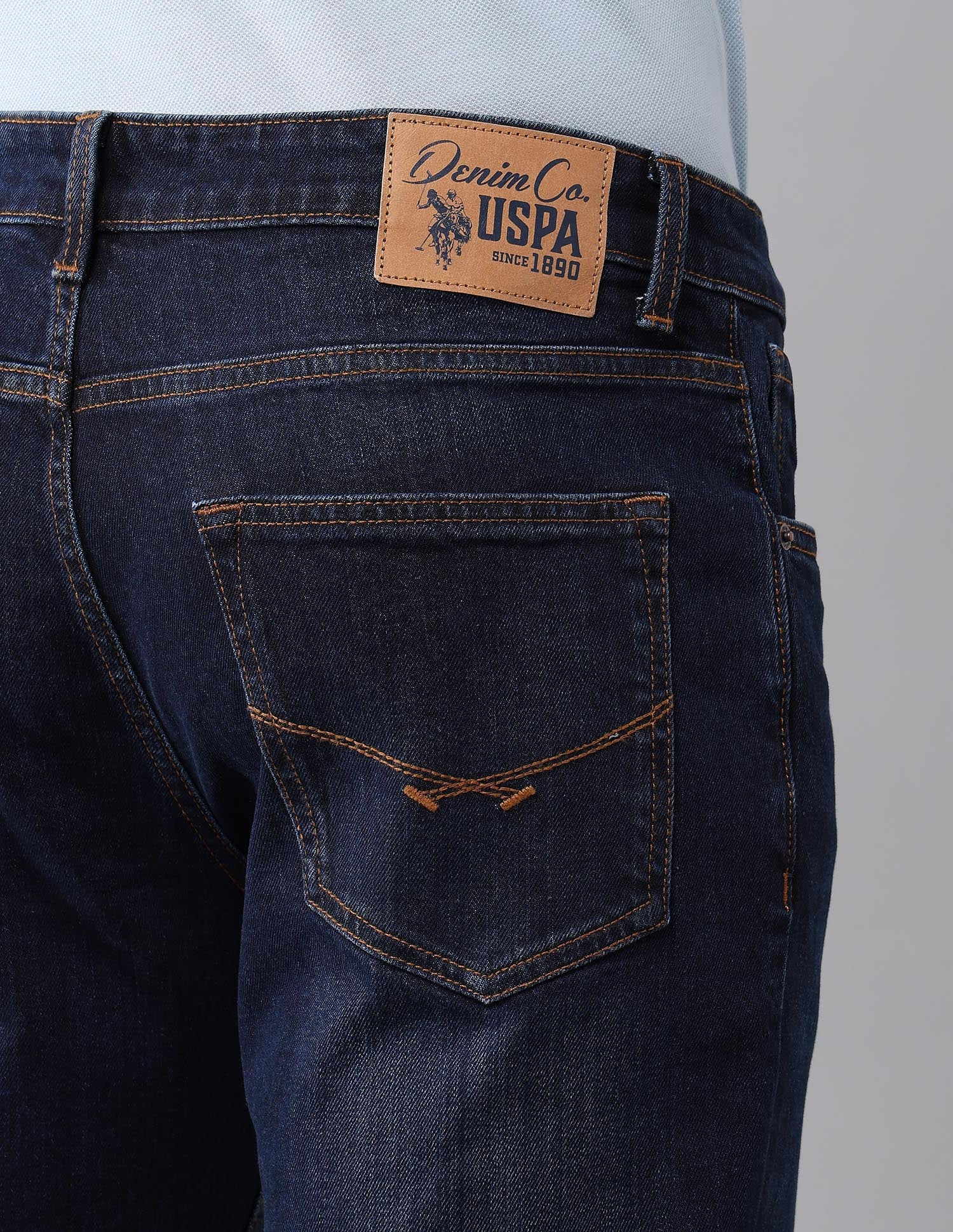 Cole Comfort Cropped Fit Blue Jeans Dark Blue - U.S. Polo Assn. India | Large