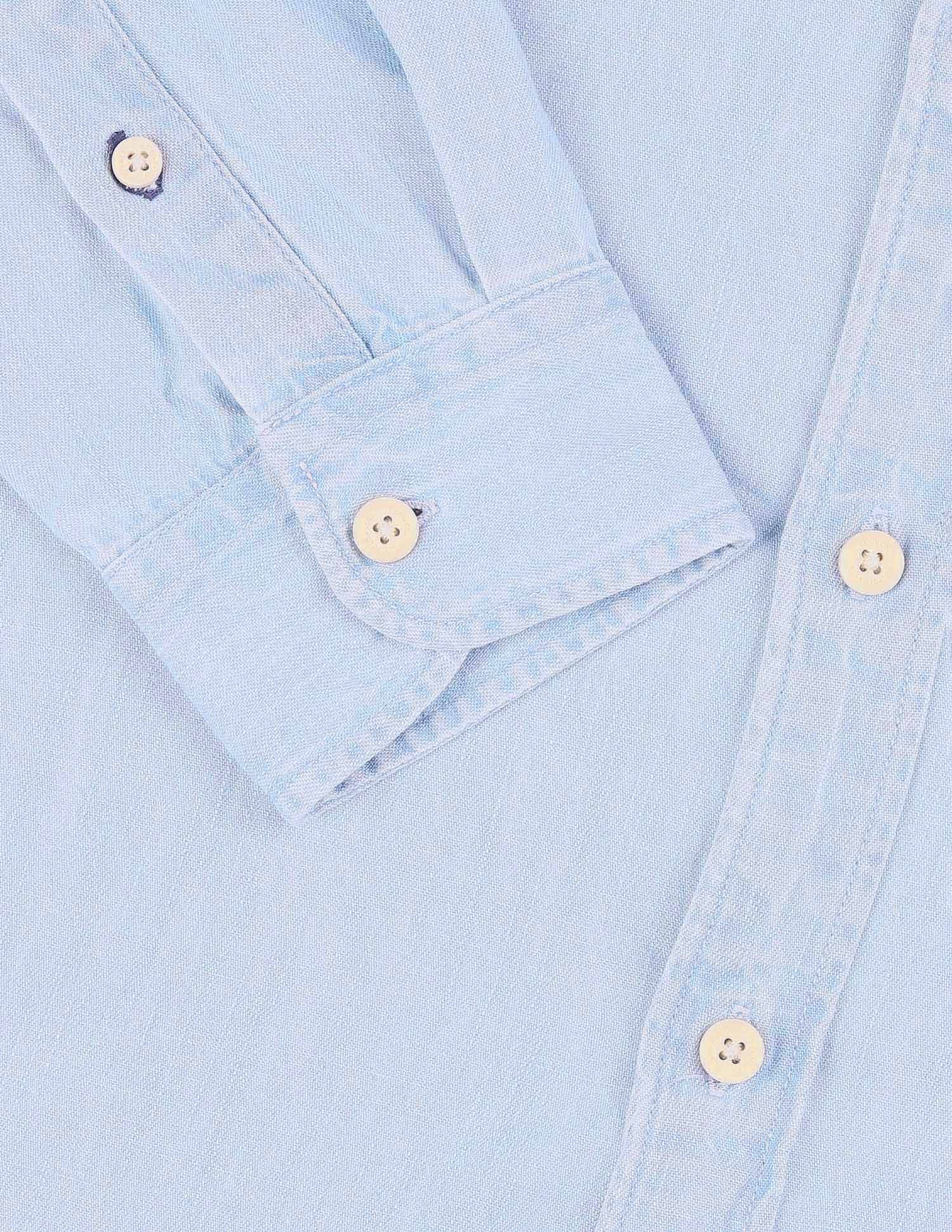 Twill Pure Cotton Shirt Light Indigo - U.S. POLO ASSN. | Large