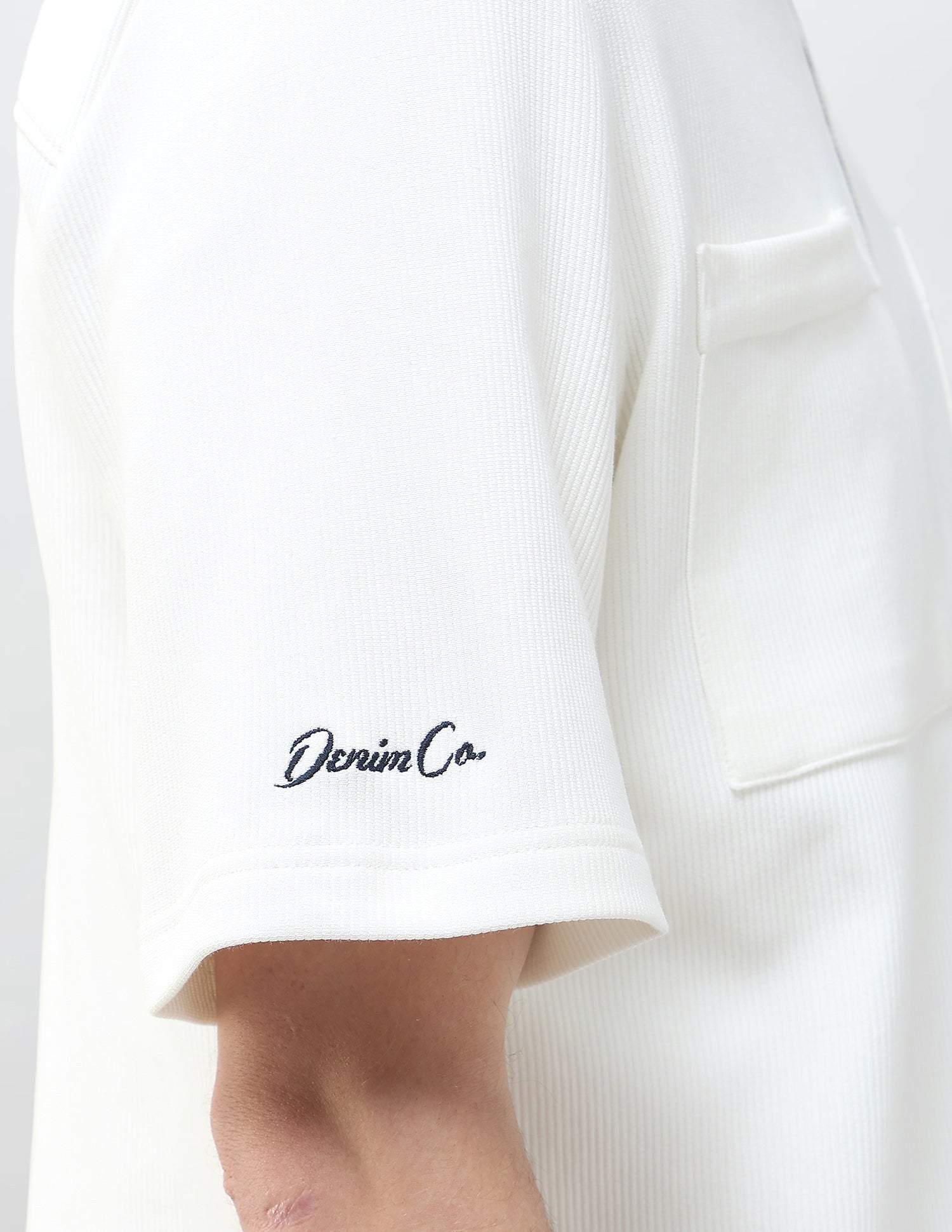 Slim Fit Knitted Zipper Shirt White - U.S. Polo Assn. India | Large