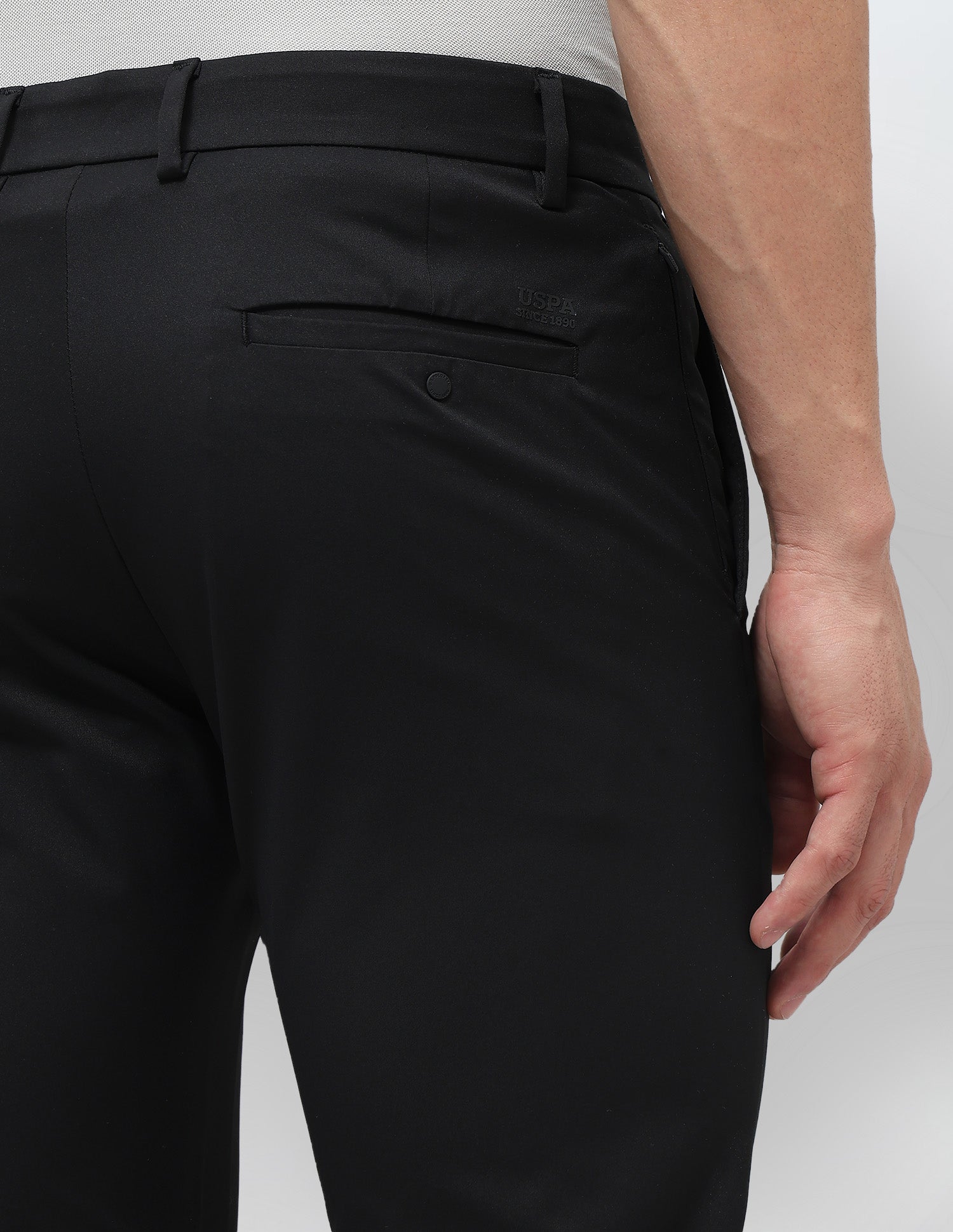 Twill Denver Slim Fit Trousers Black - U.S. POLO ASSN. | Large