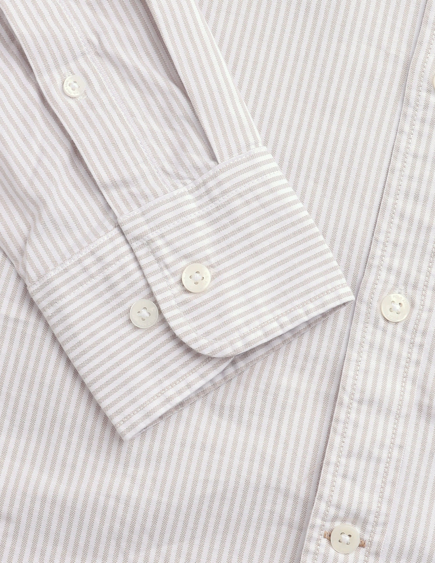 Vertical Striped Regular Fit Shirt Beige - U.S. Polo Assn. India | Large