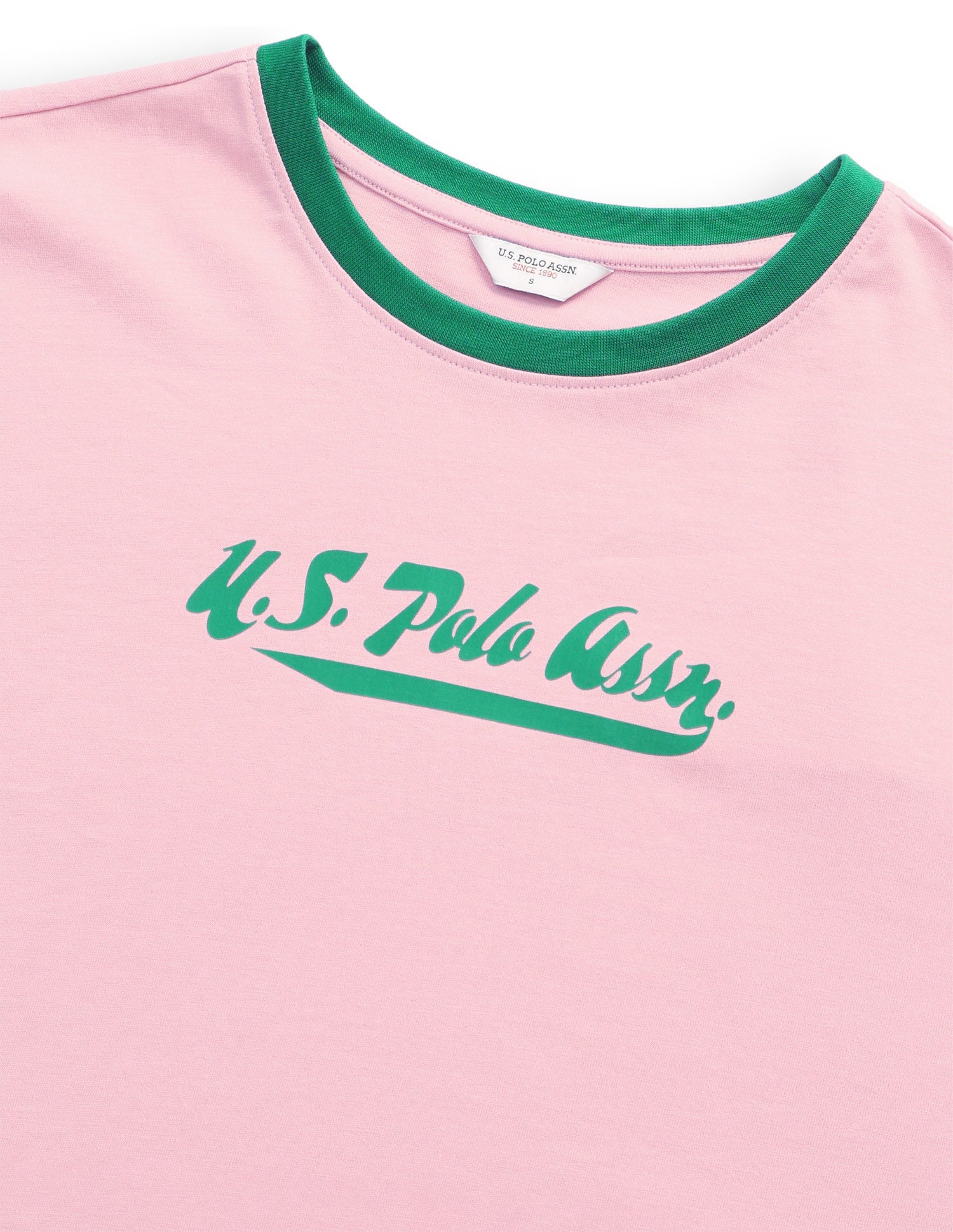 Brand Printed Oversized Fit T-Shirt Light Pink - U.S. Polo Assn. India | Large