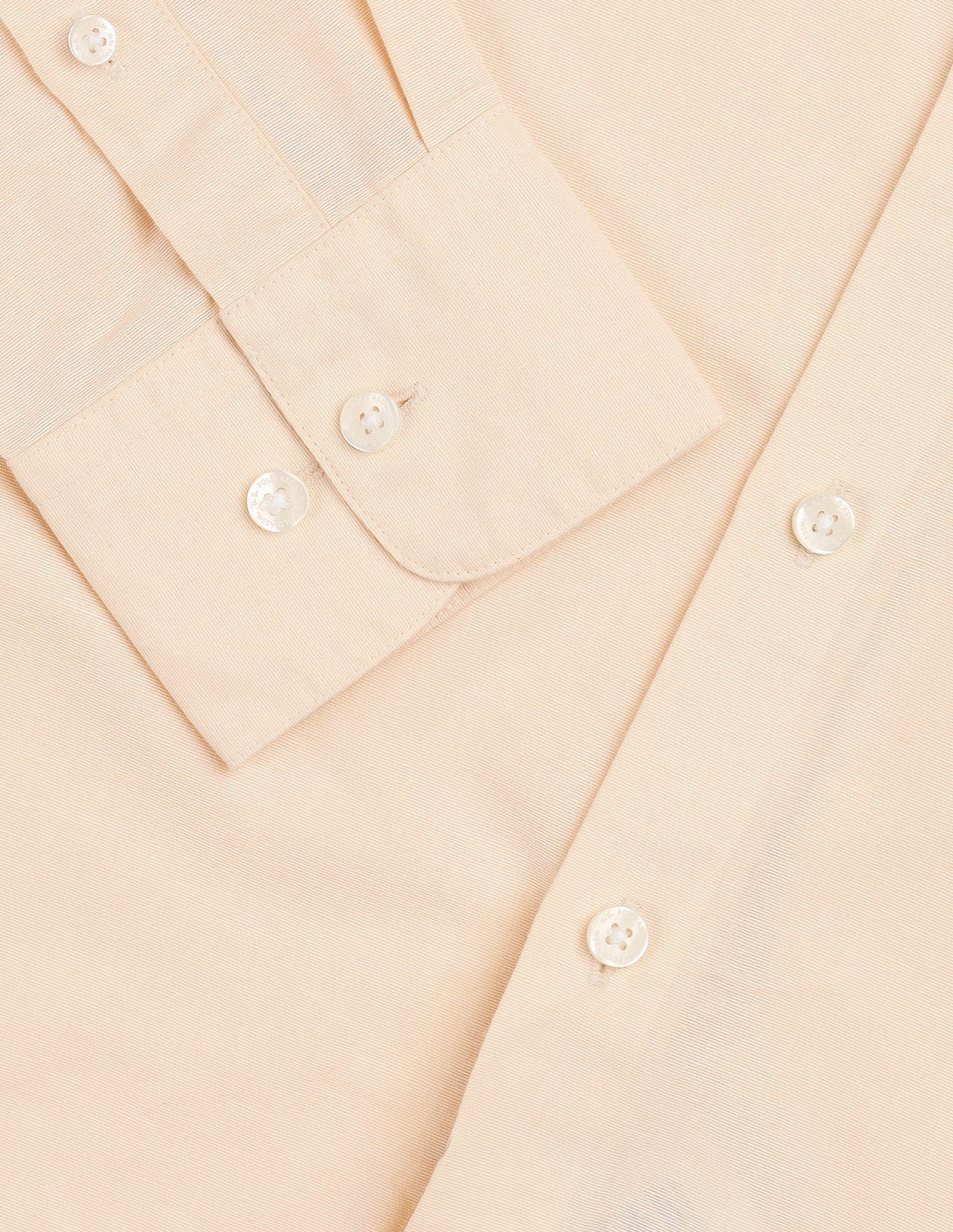 Pure Cotton Twill Shirt Cream - U.S. Polo Assn. India | Large