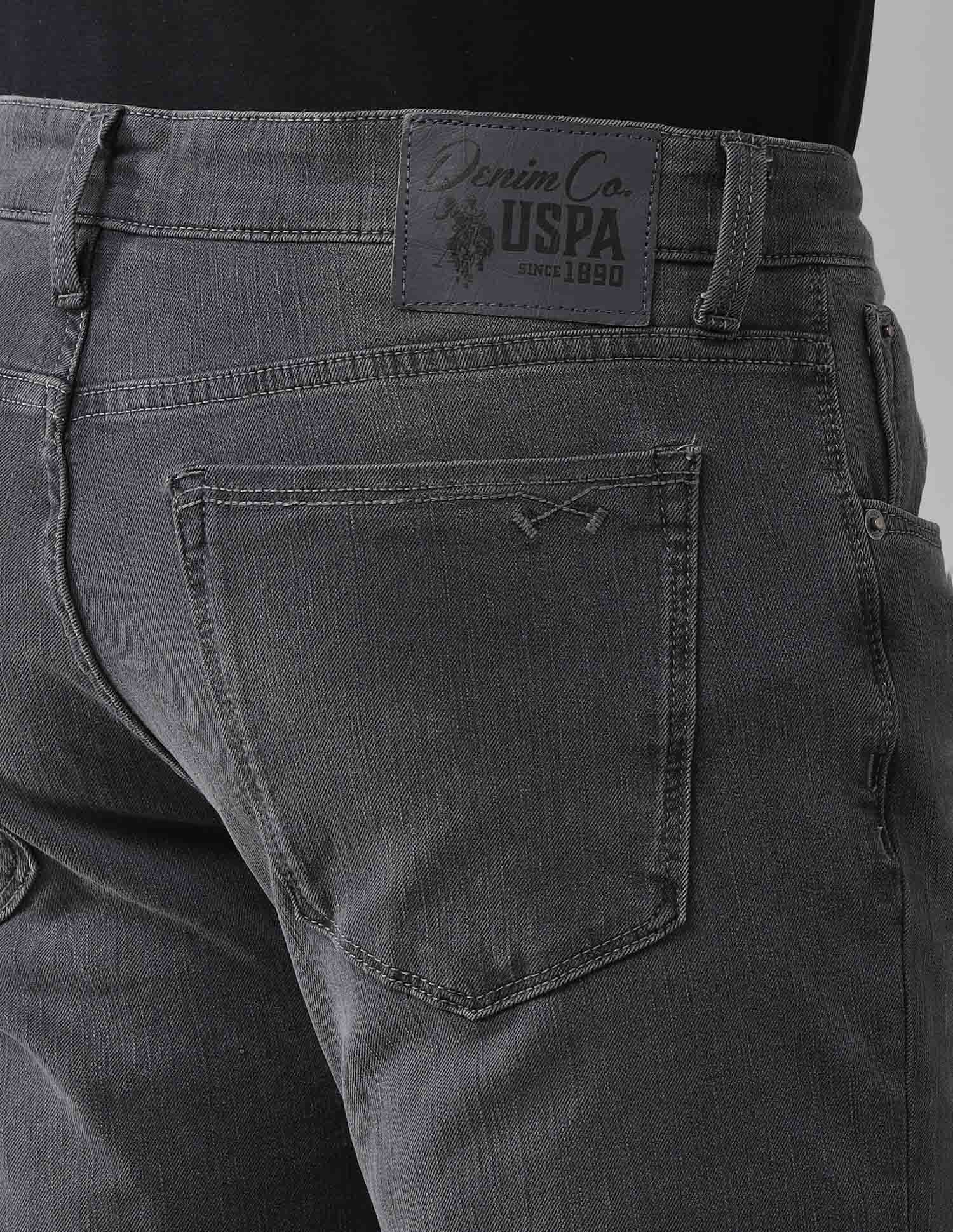 Brandon Slim Tapered Fit Authentic Bi Stretch Jeans Grey - U.S. Polo Assn. India | Large