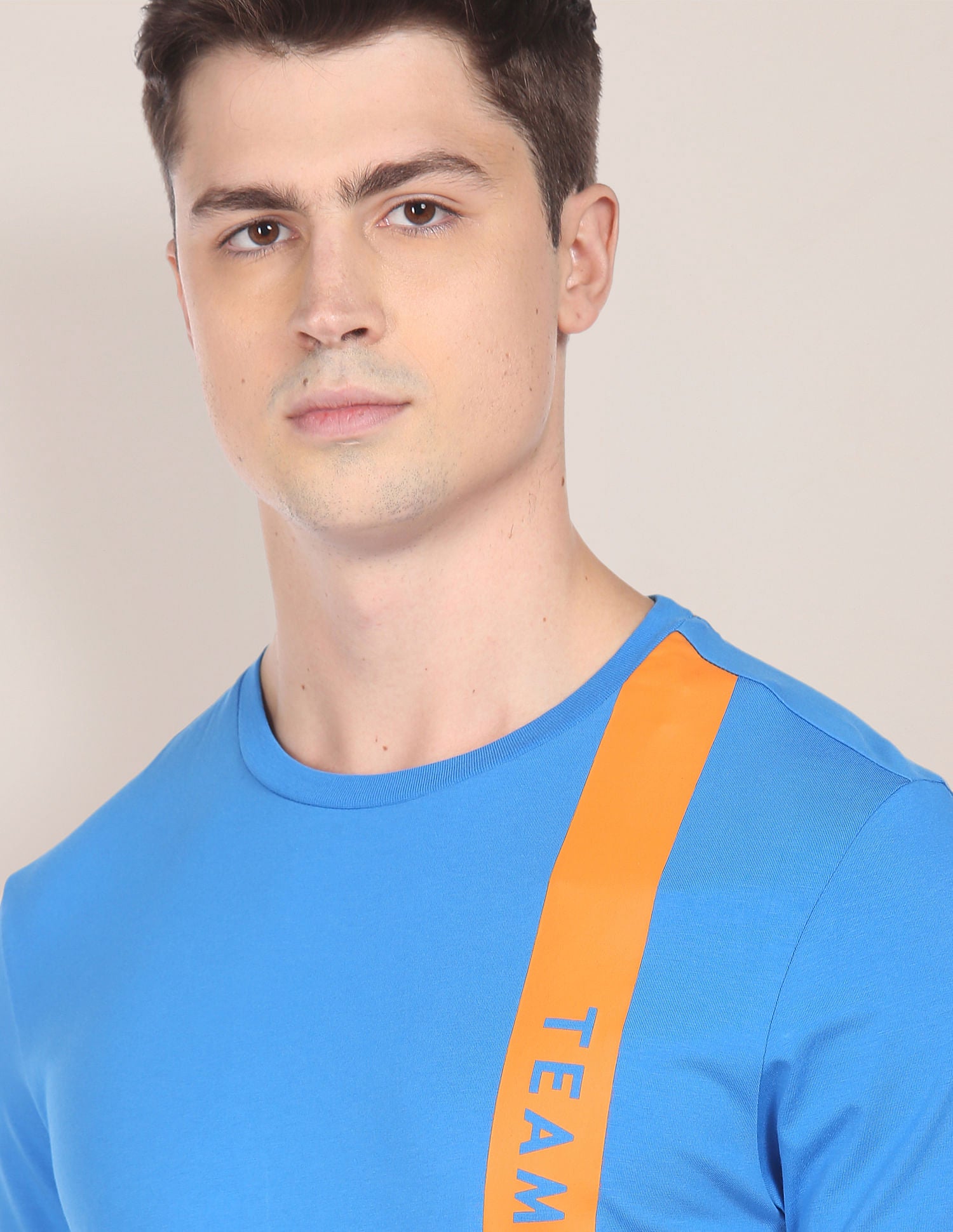 Brand Stripe Training T-Shirt Blue - U.S. Polo Assn. India | Large