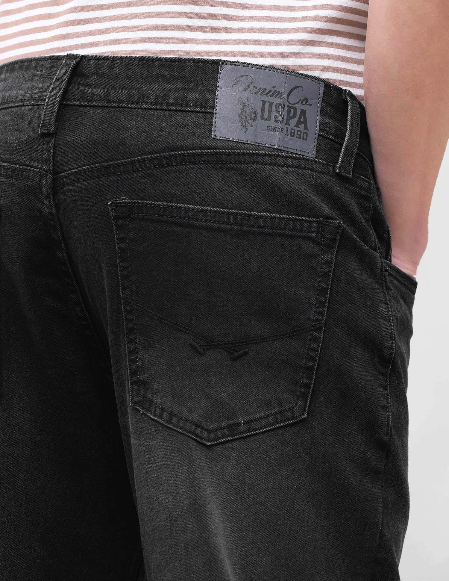 Connor Bootcut Fit Black Jeans Black - U.S. Polo Assn. India | Large
