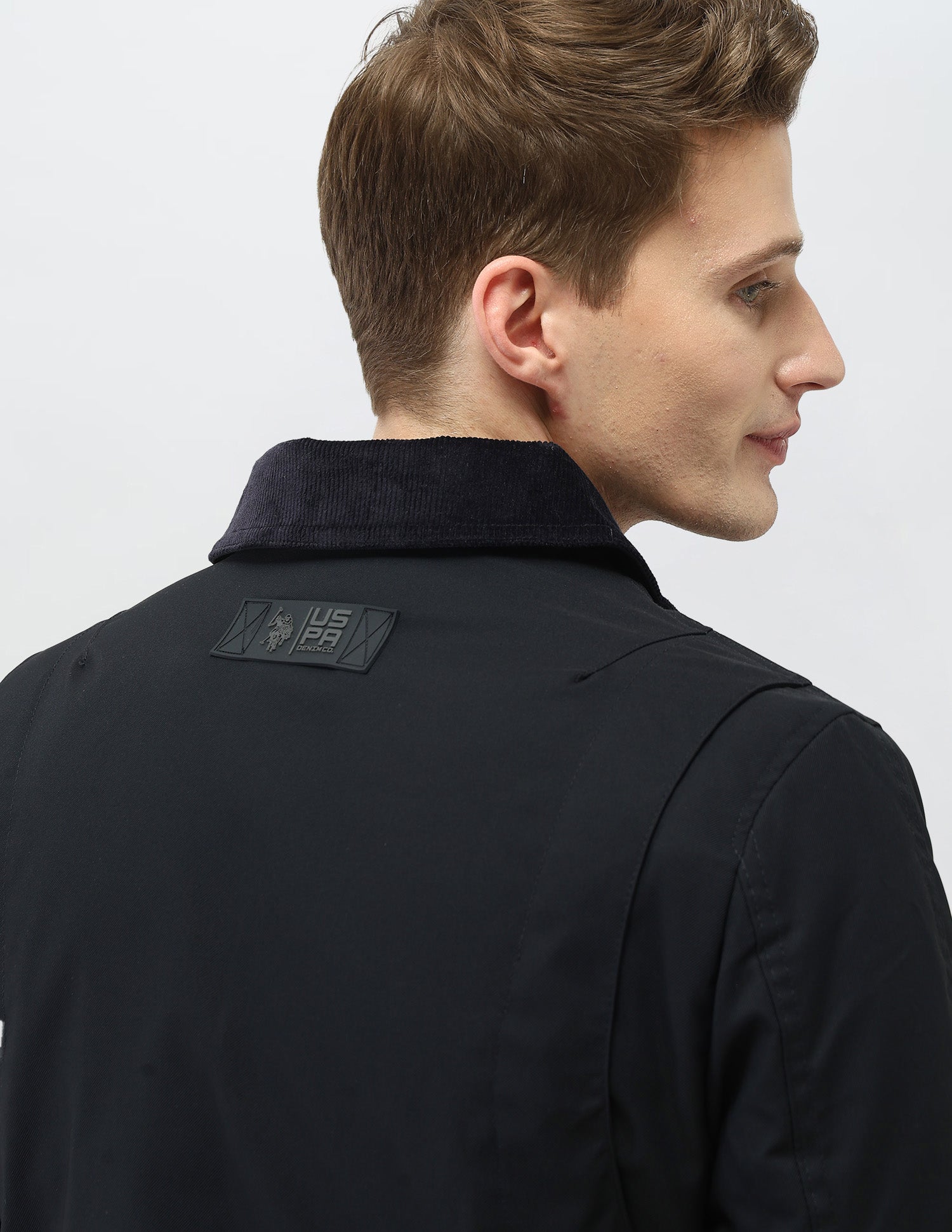 Solid Regular Fit Casual Jacket Black - U.S. Polo Assn. India | Large