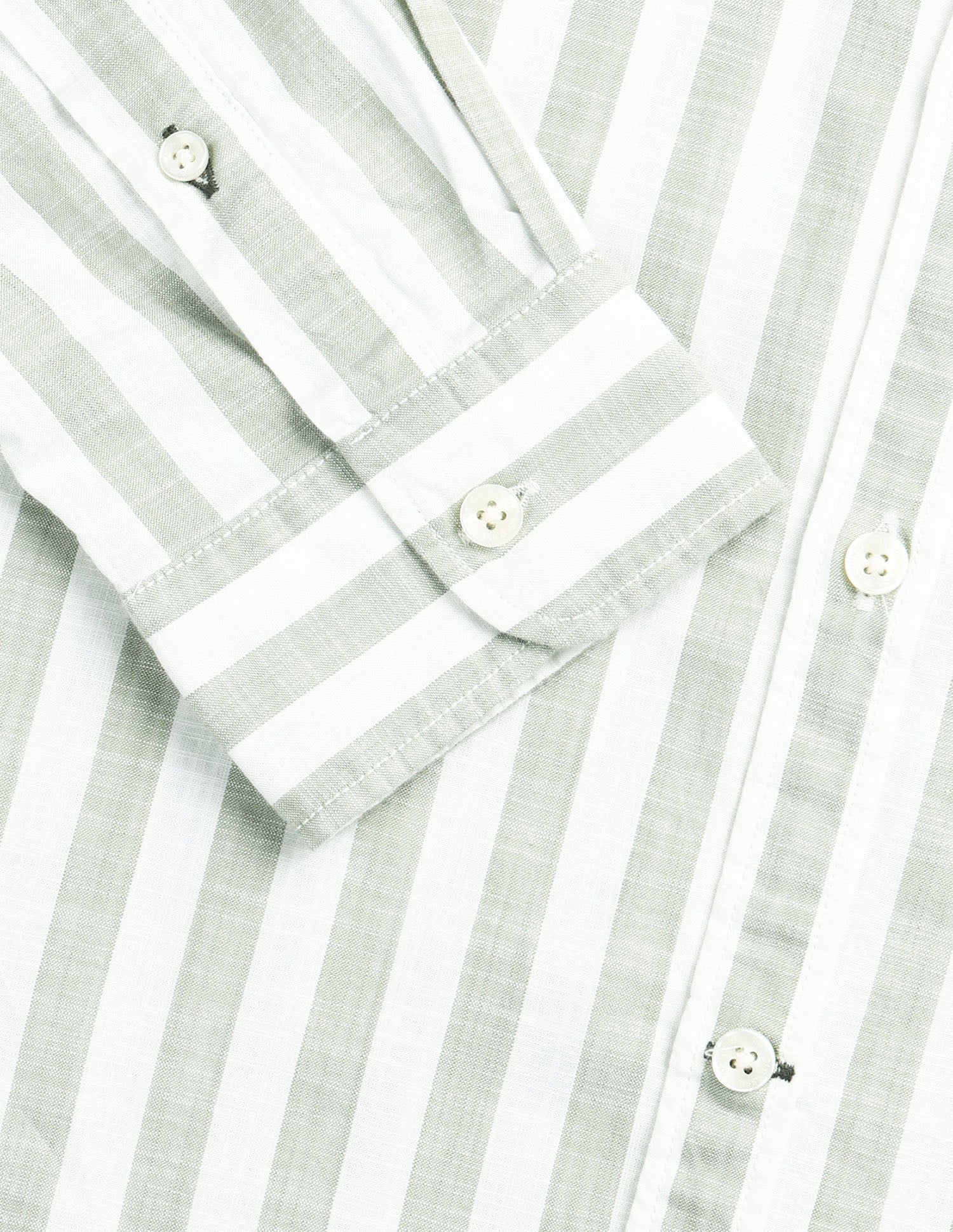 Vertical Striped Regular Fit Shirt Light Green - U.S. Polo Assn. India | Large