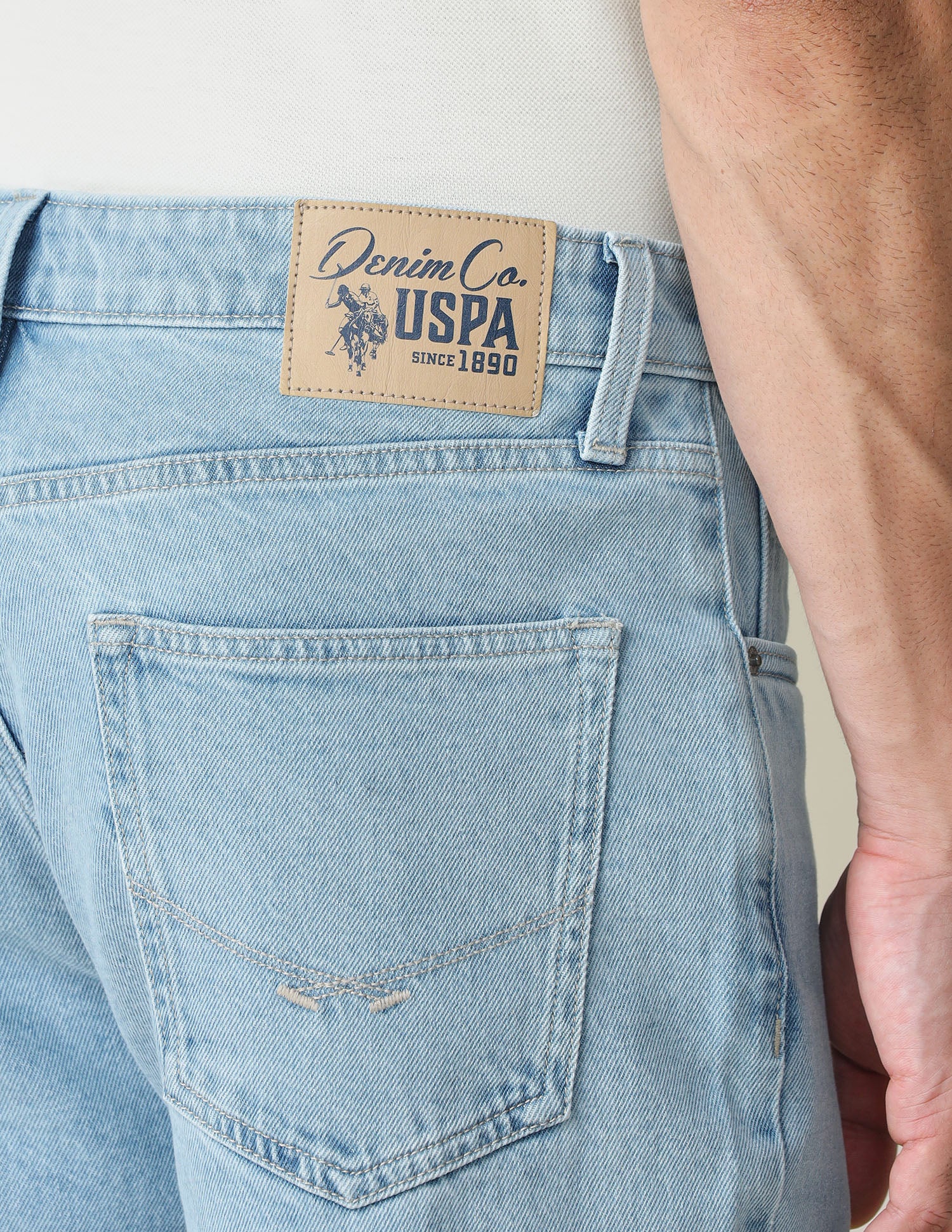 Shawn Relaxed Fit Blue Jeans Light Indigo - U.S. POLO ASSN. | Large