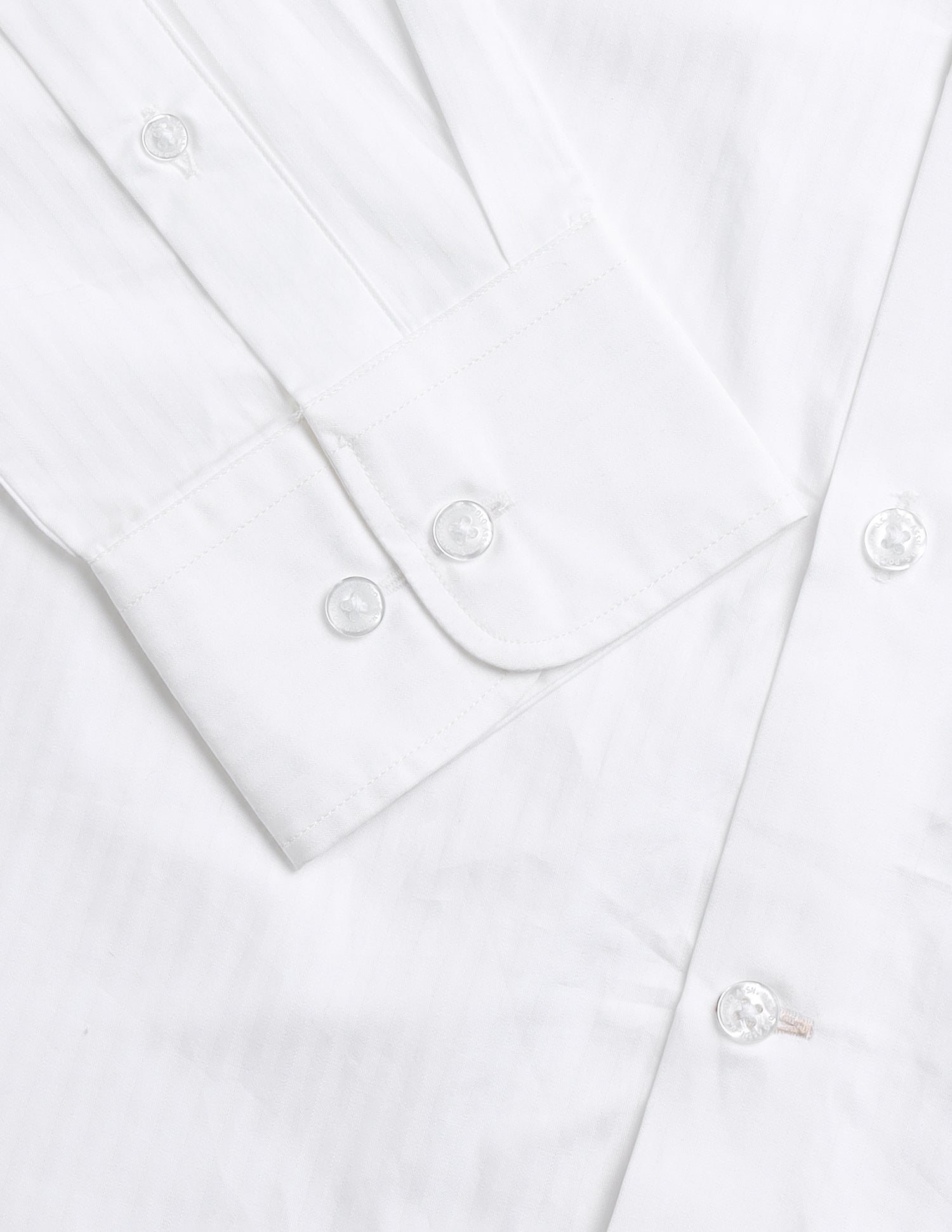 Dobby Self Design Vertical Striped Shirt White - U.S. Polo Assn. India | Large