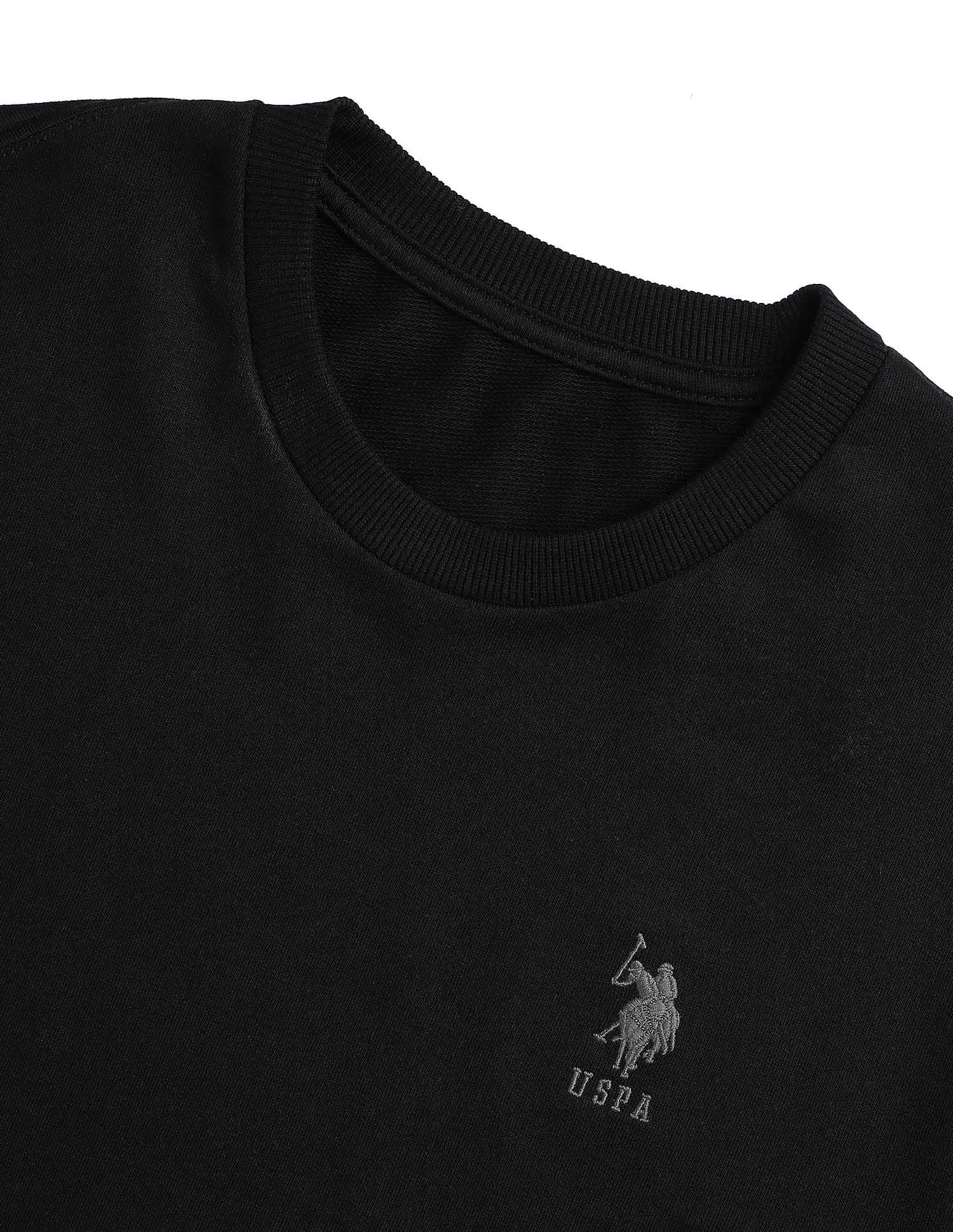 Comfort Fit Solid OEE14 Lounge T-Shirt - Pack Of 1 Black - U.S. POLO ASSN. | Large