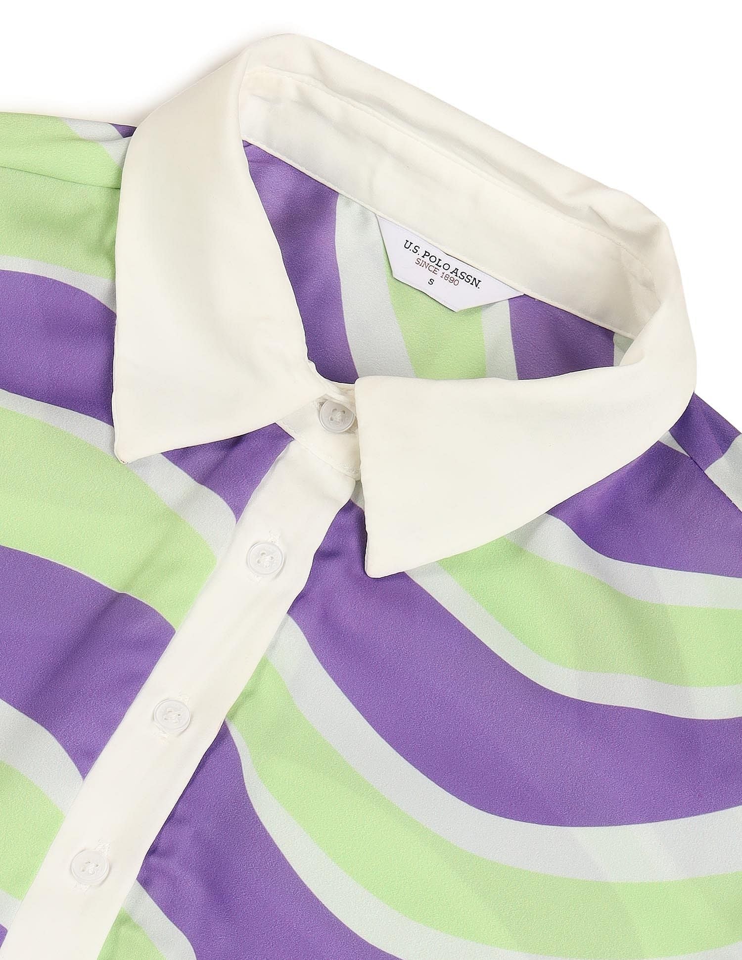 Shirt Collar Striped Dress Multi-colour - U.S. POLO ASSN. | Large