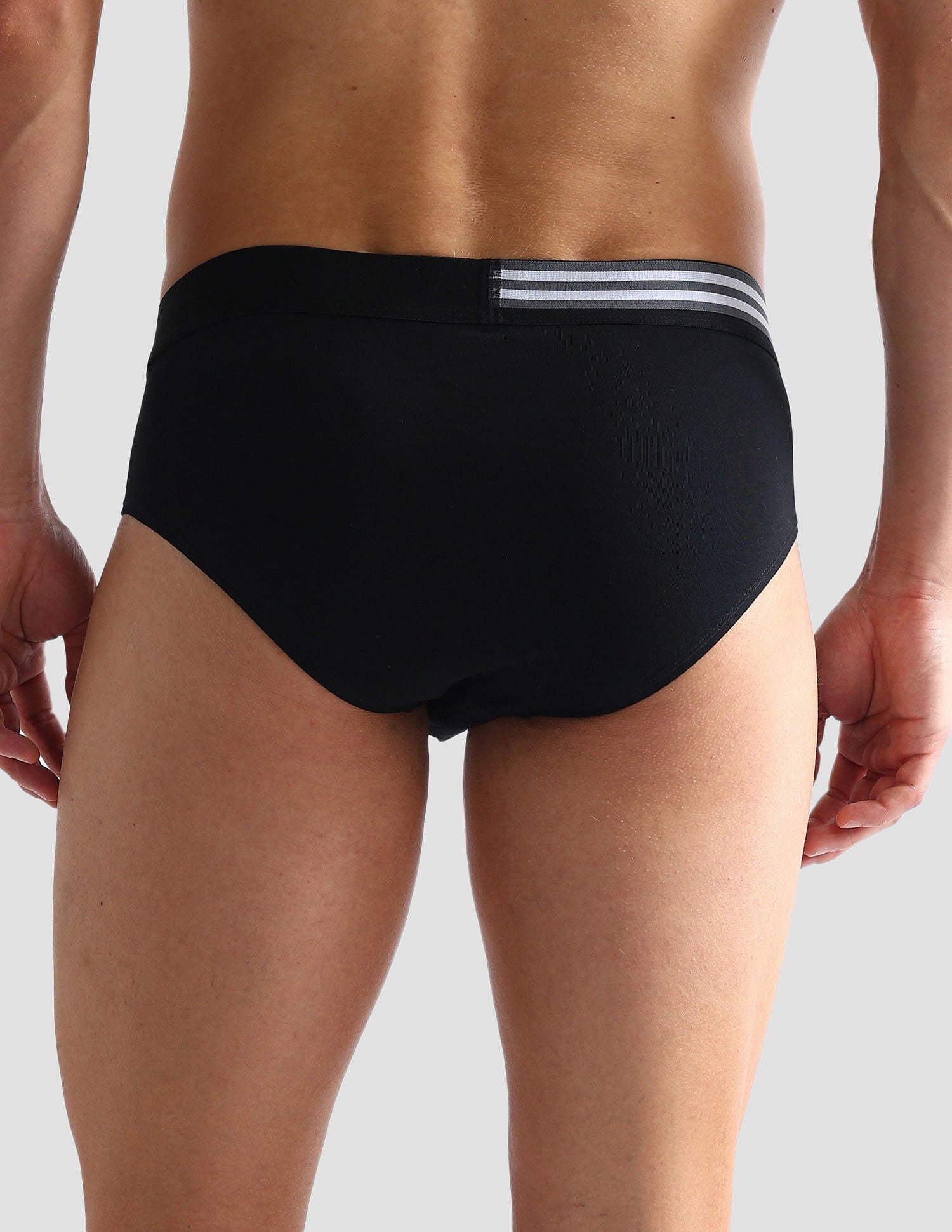 Flag Waist Single Jersey OEB06 Briefs - Pack Of 2 Navy and Black - U.S. POLO ASSN. | Large