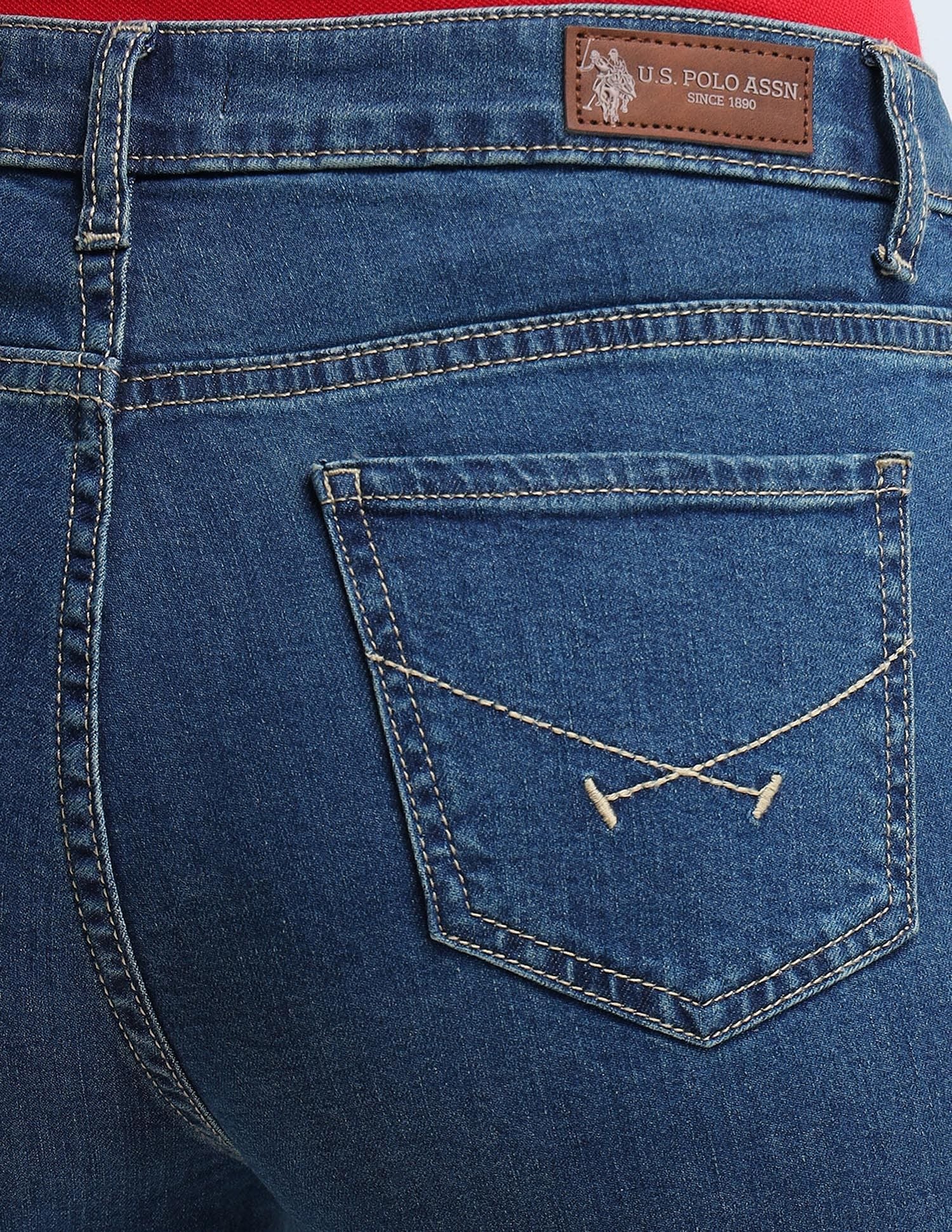 Floor Flared Fit Blue Jeans Blue - U.S. POLO ASSN. | Large