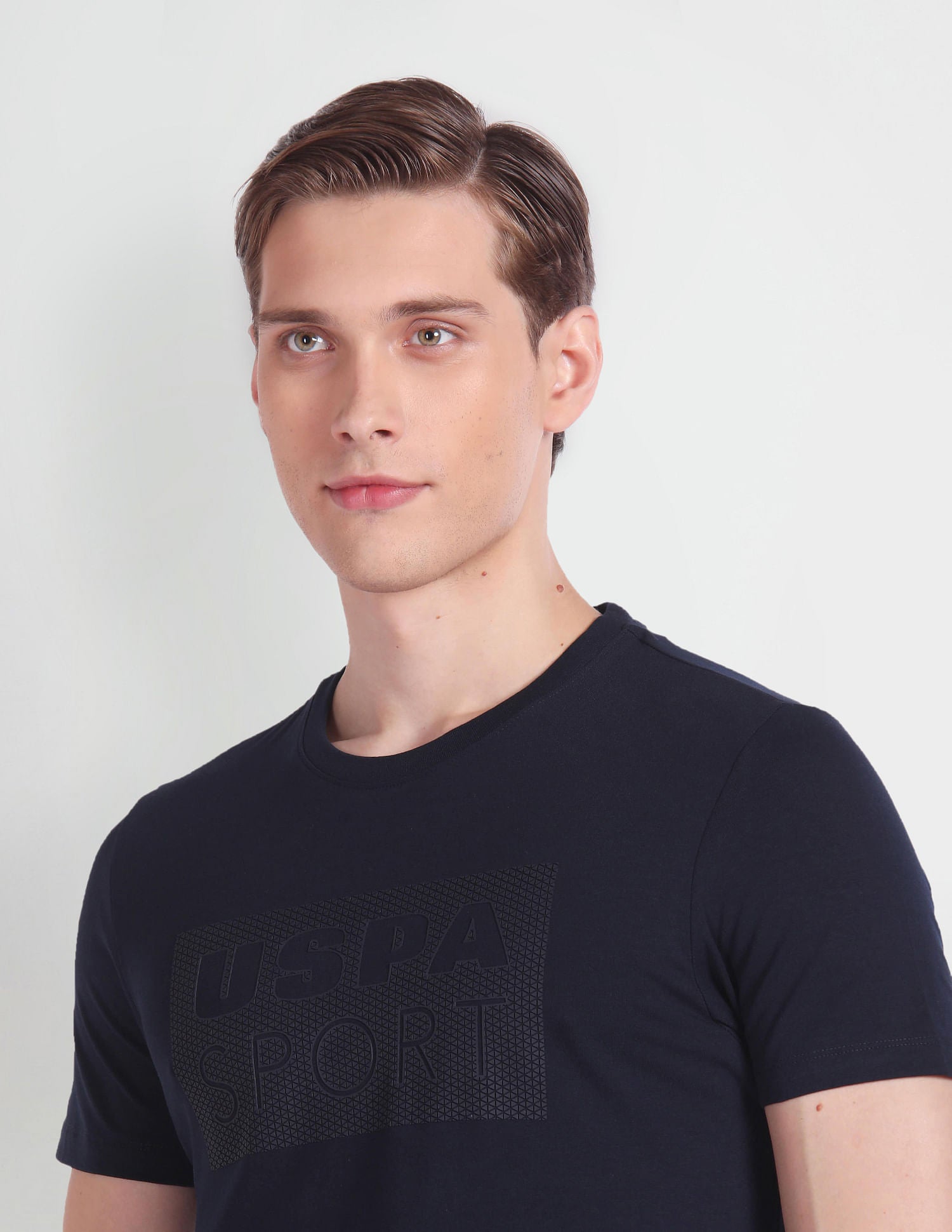 Brand Print Stretch Active T-Shirt Navy - U.S. POLO ASSN. | Large