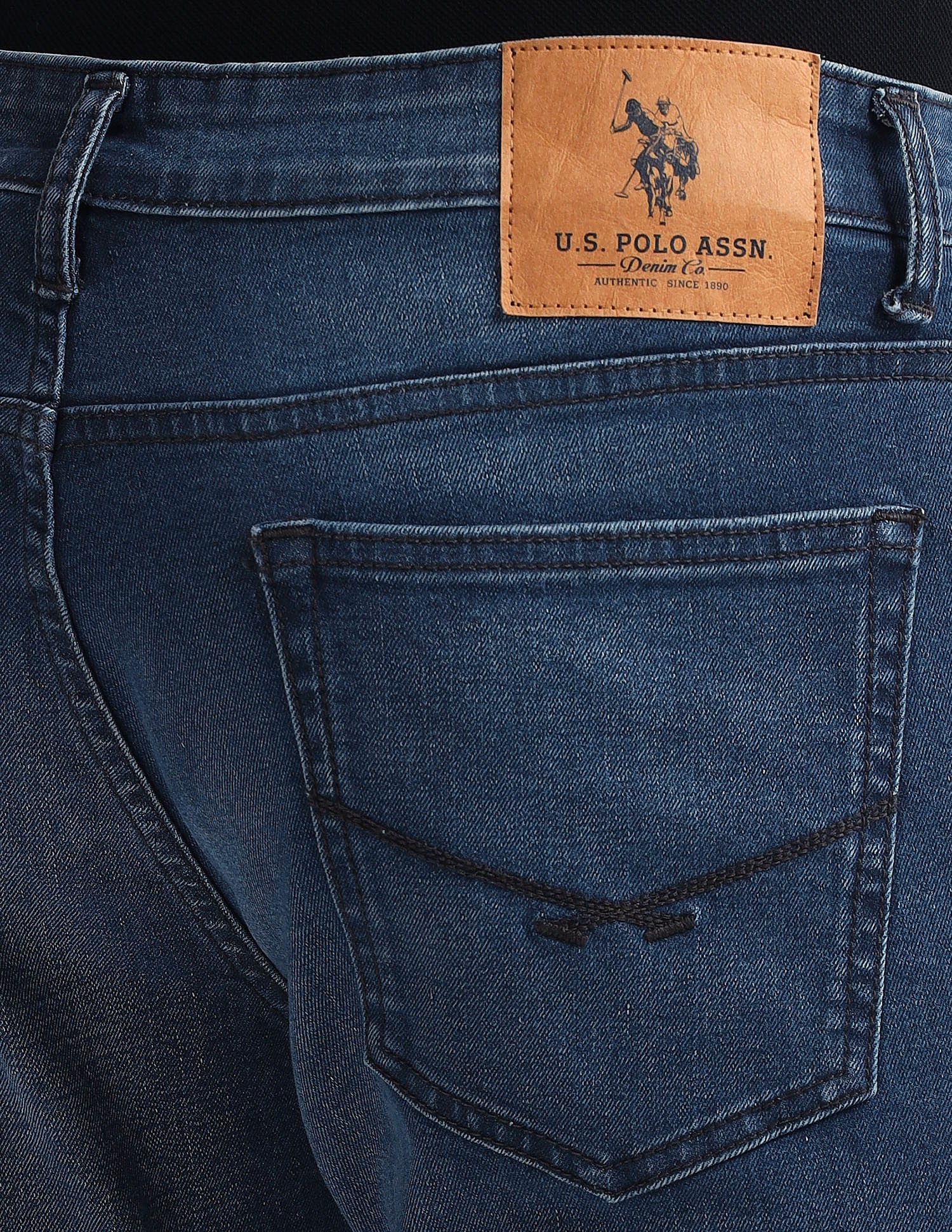 Brandon Slim Tapered Fit Mid Wash Jeans Blue - U.S. Polo Assn. India | Large