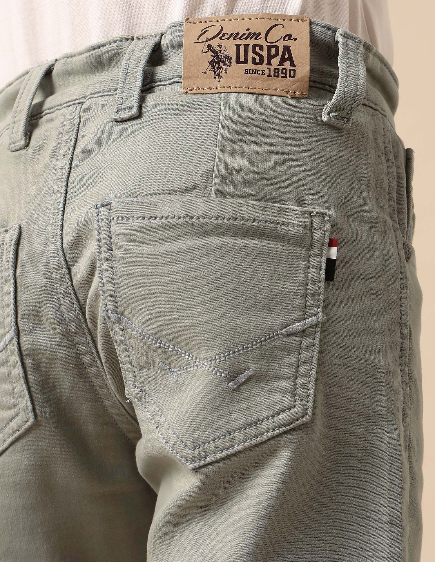 Boys Mid Rise Relaxed Fit Jeans Olive - U.S. POLO ASSN. | Large