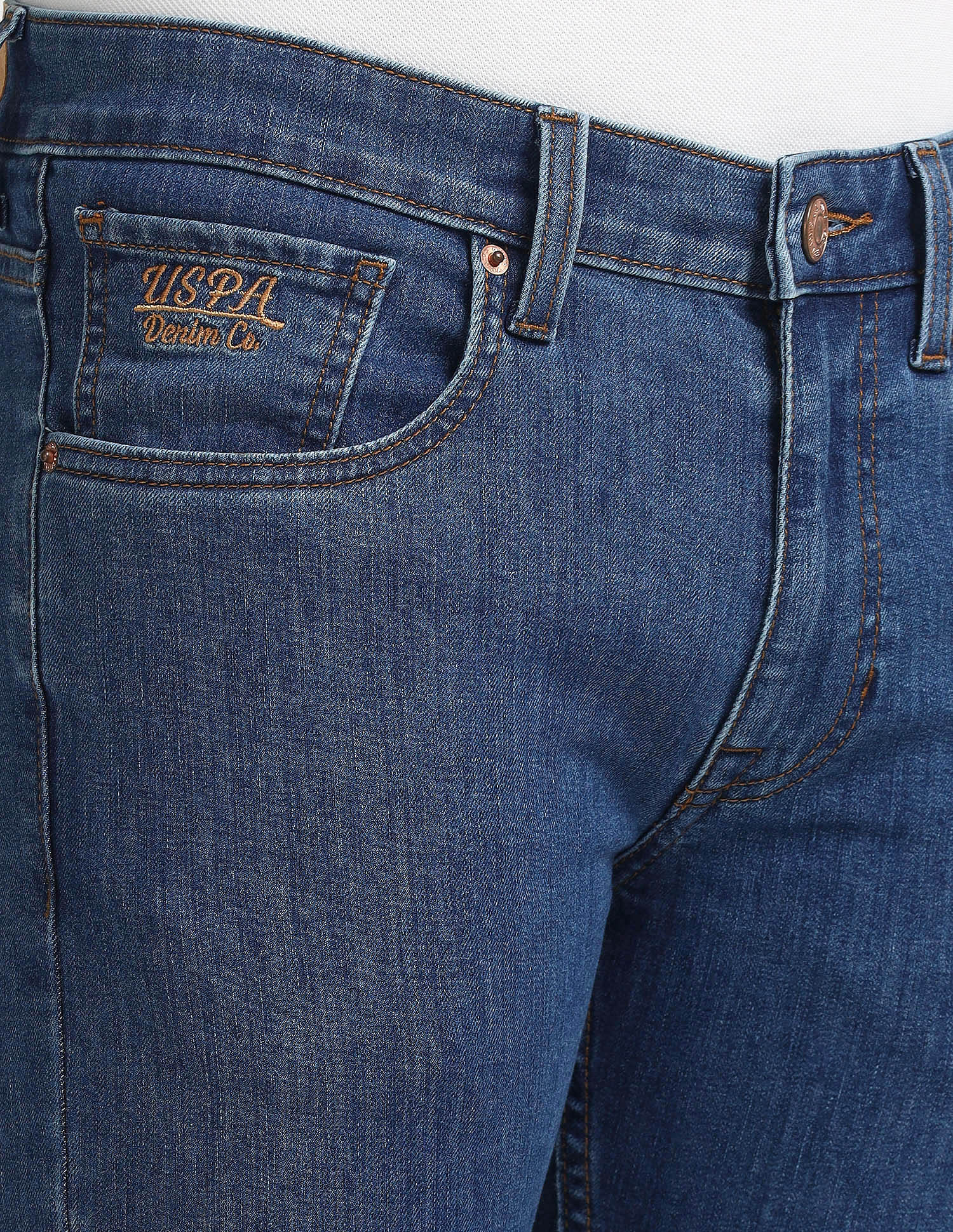 Regallo Skinny Fit Blue Jeans Blue - U.S. Polo Assn. India | Large