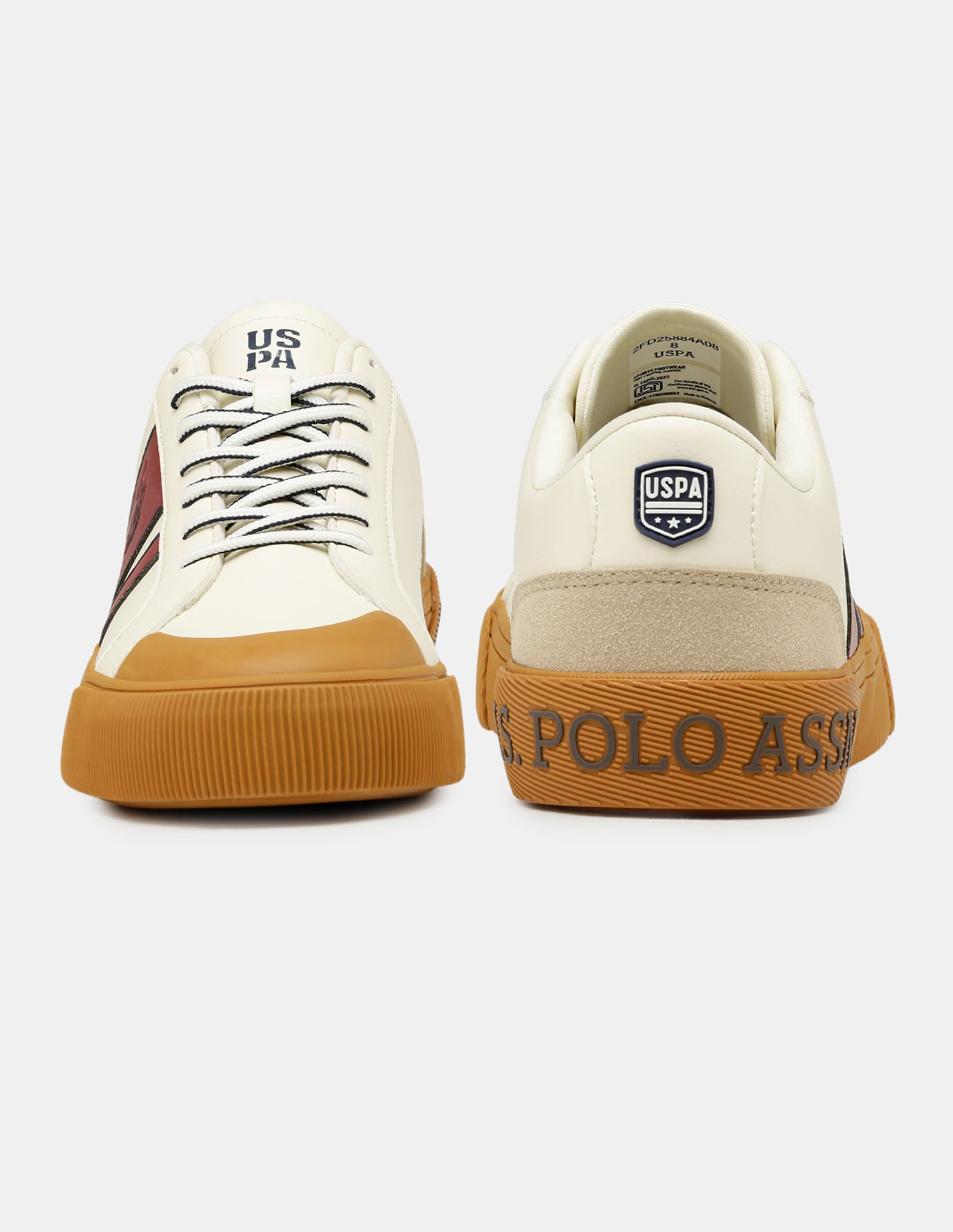 Men Colourblocked Mason Sneakers Cream - U.S. Polo Assn. India | Large