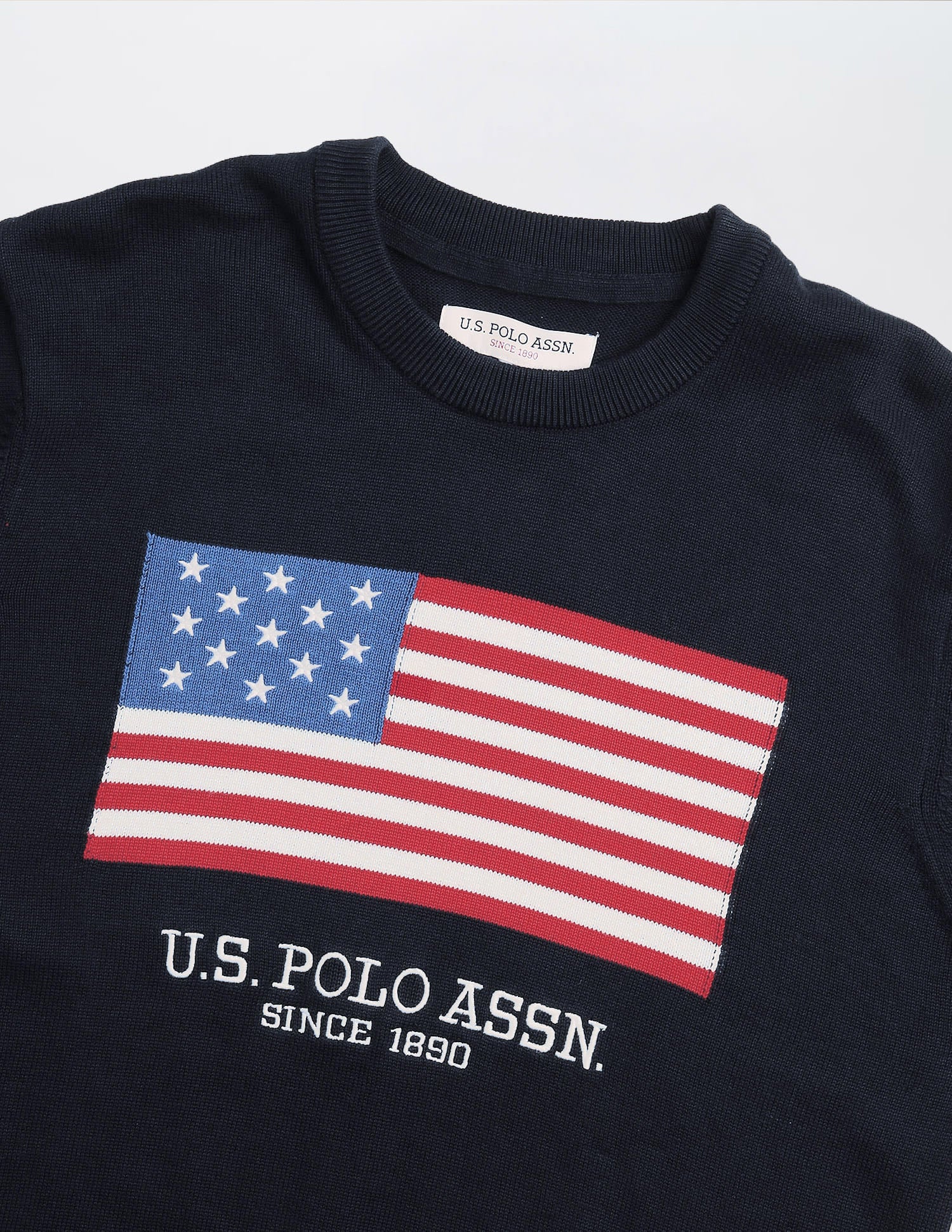 Graphic Printed Regular Fit Sweater Navy - U.S. Polo Assn. India | Large