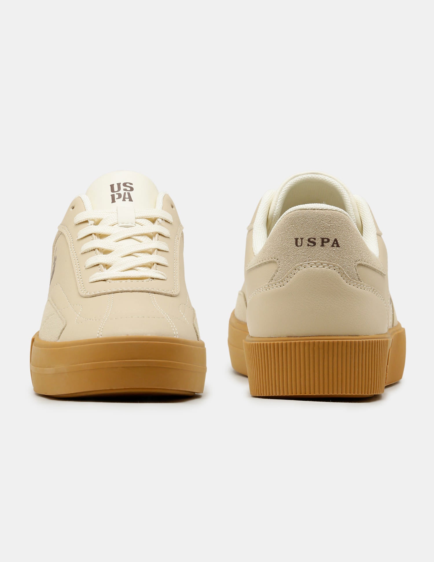Men Zyron Round Toe Sneakers Beige - U.S. Polo Assn. India | Large