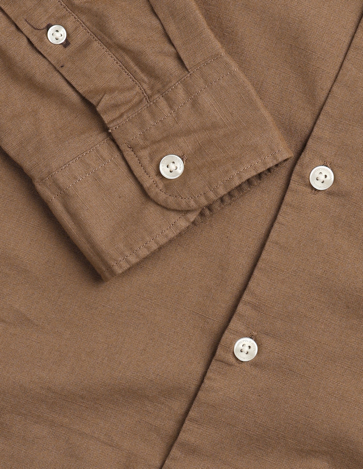 Solid Regular Fit Shirt Brown - U.S. Polo Assn. India | Large