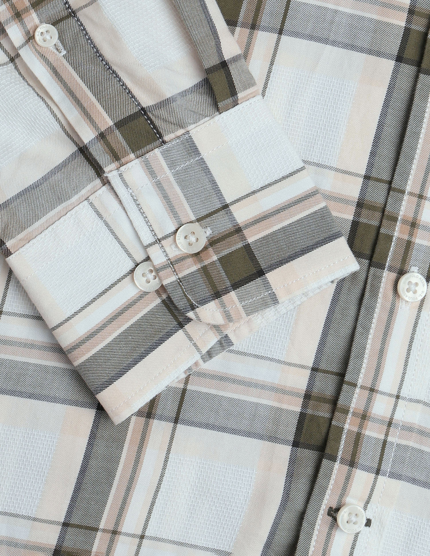 Twill Grid Tattersall Checked Shirt Green - U.S. Polo Assn. India | Large