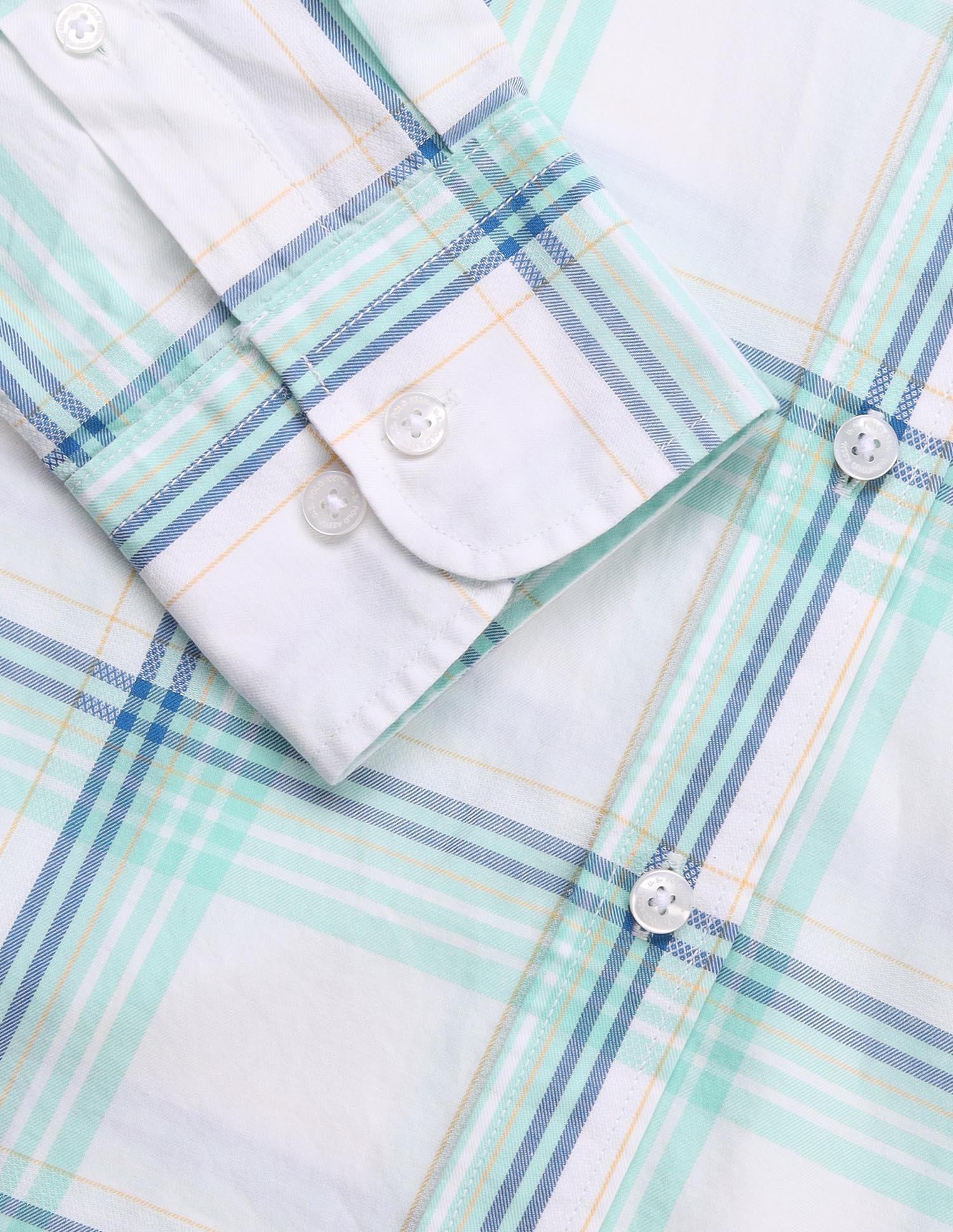 Dupplin Checked Tailored Fit Shirt Green - U.S. POLO ASSN. | Large