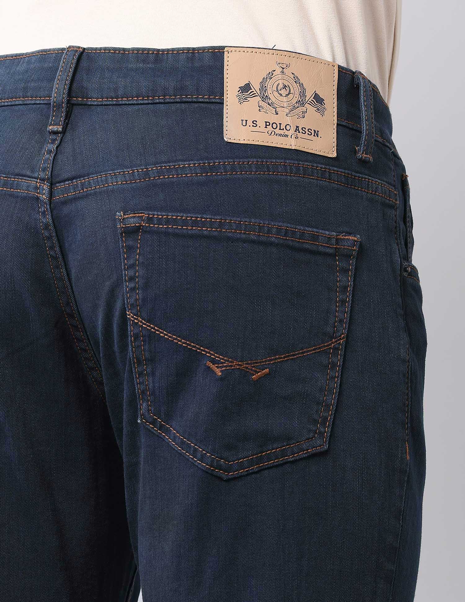 Brandon Slim Tapered Fit Blue Jeans Blue - U.S. POLO ASSN. | Large