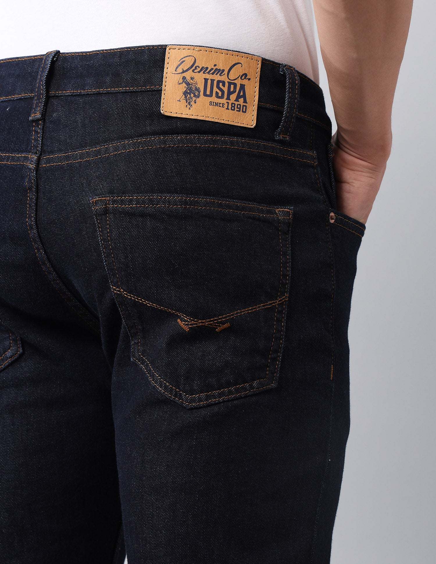 Harold Slim Straight Fit Blue Jeans Dark Wash - U.S. POLO ASSN. | Large