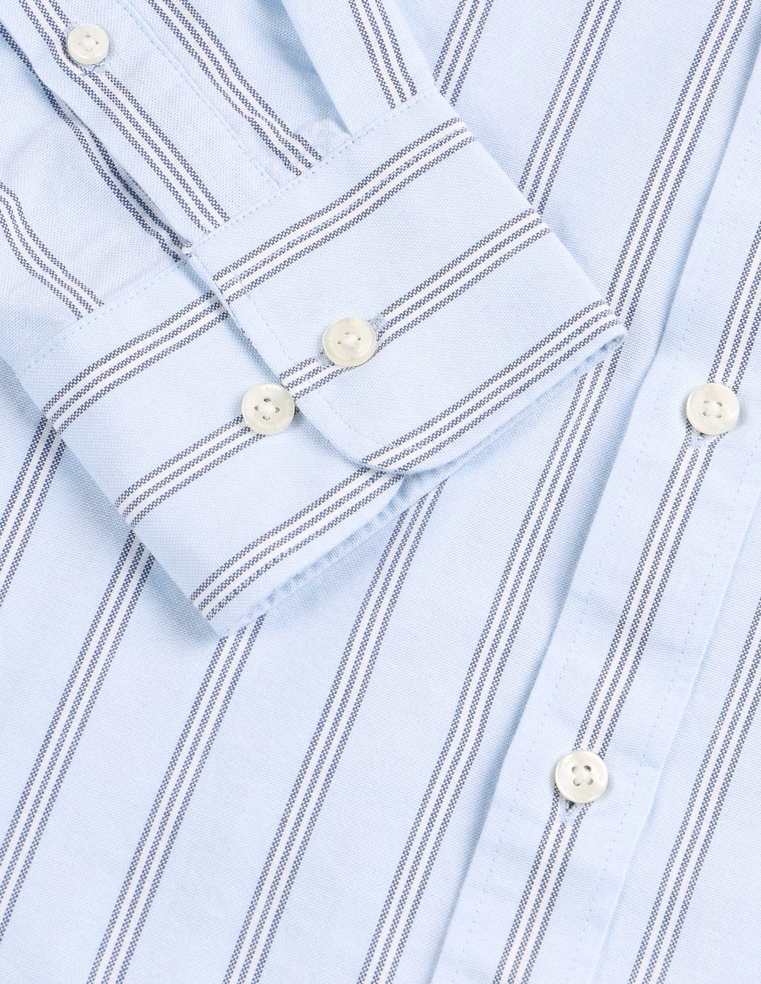 Vertical Striped Button Down Shirt Light Blue - U.S. POLO ASSN. | Large