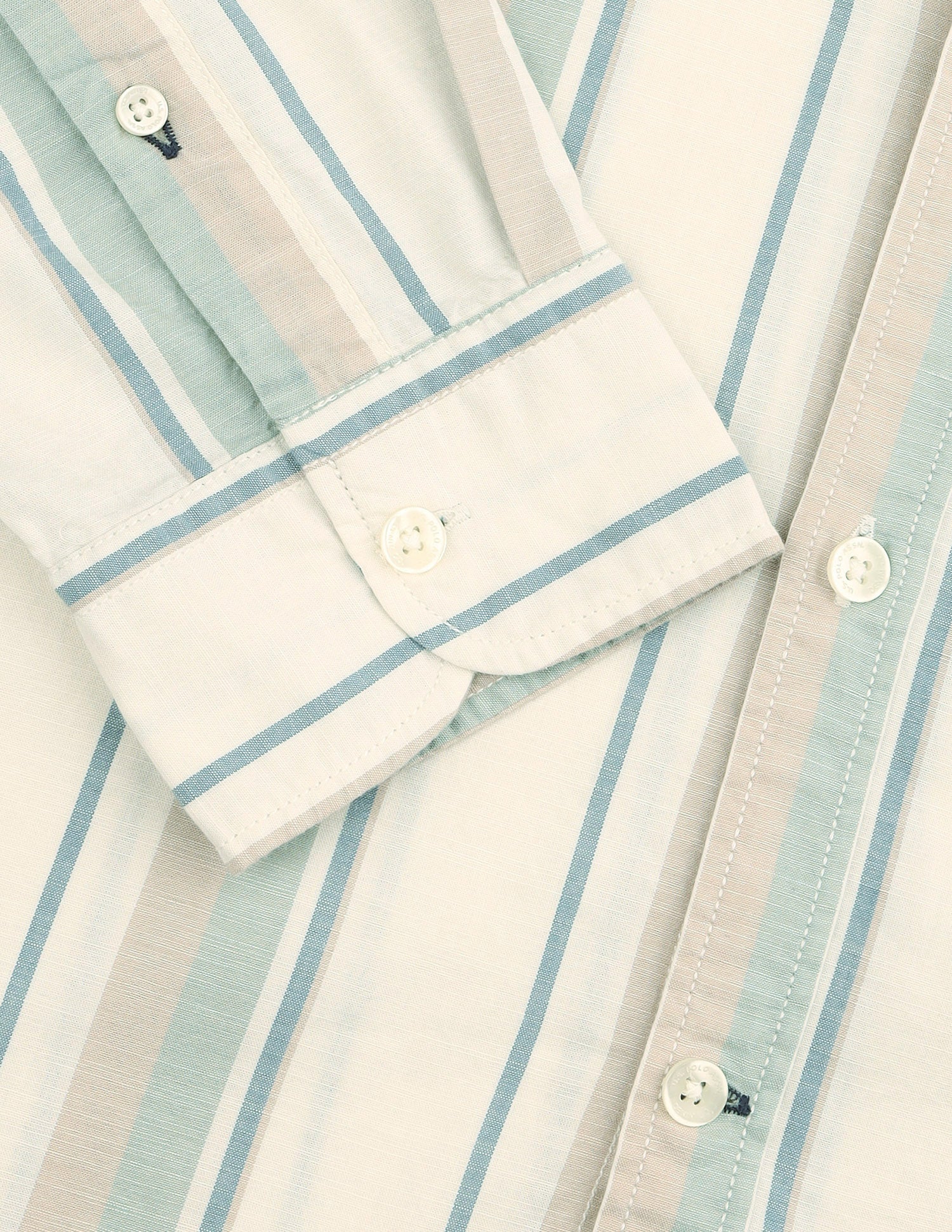 Regular Fit Vertical Striped Shirt Light Green - U.S. Polo Assn. India | Large