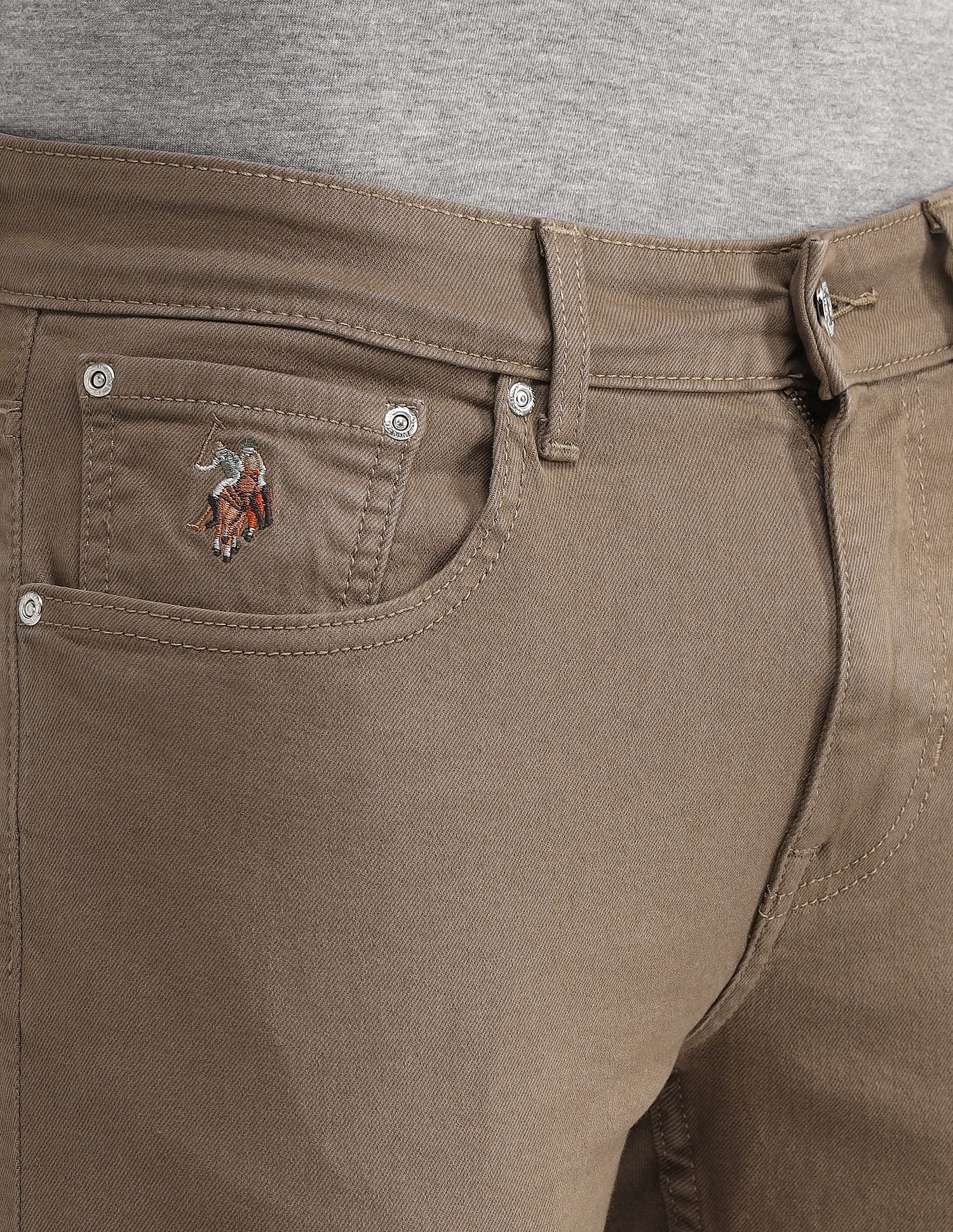 Brandon Slim tapered Fit Jeans Khaki - U.S. POLO ASSN. | Large