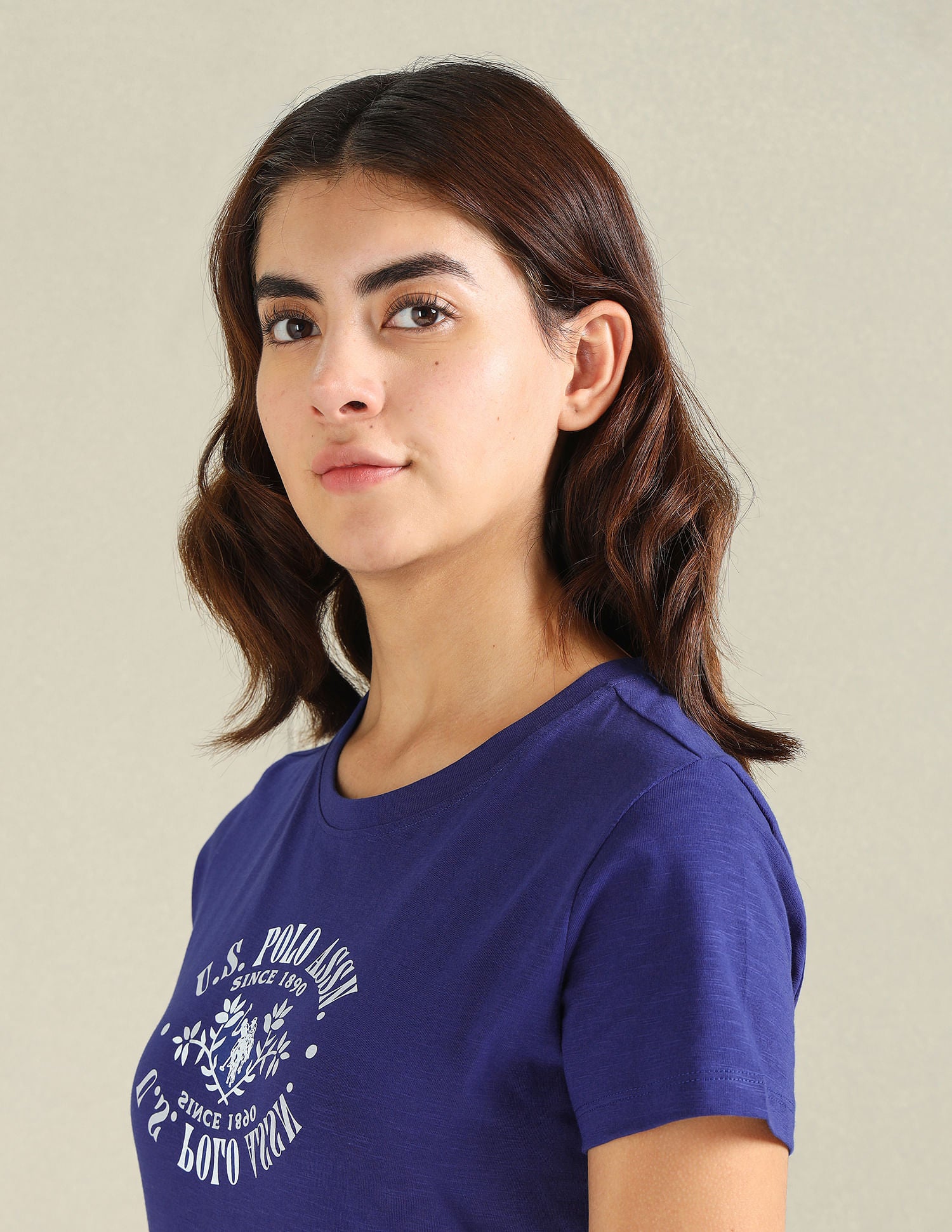 Pure Cotton Brand Print T-Shirt Dark Blue - U.S. POLO ASSN. | Large