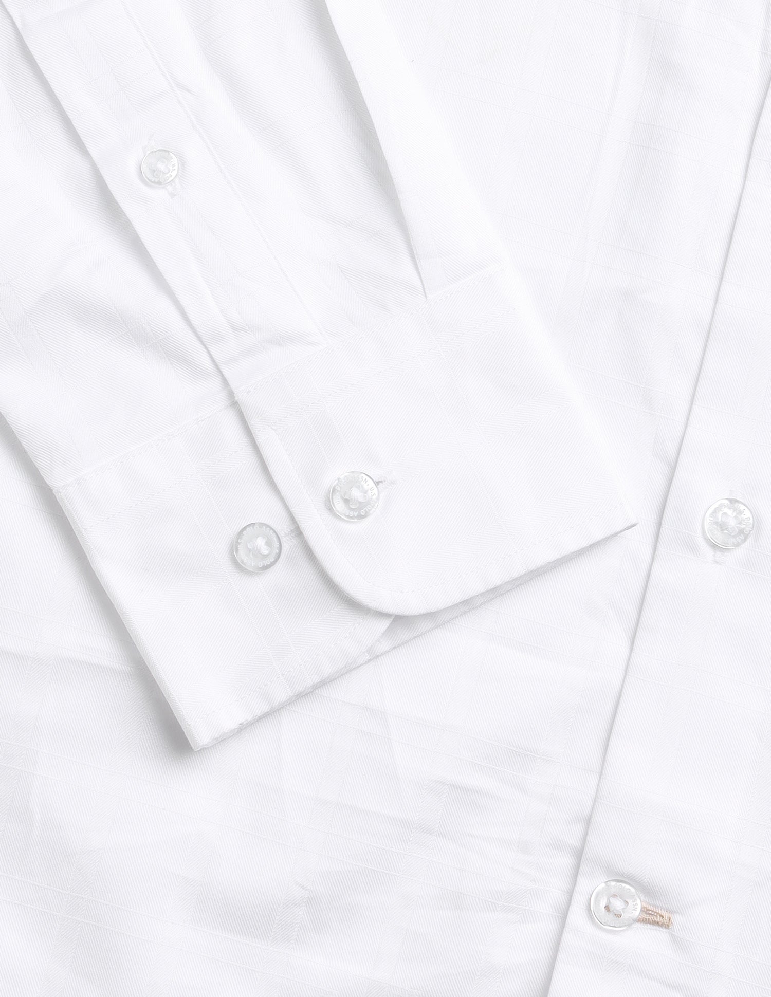 Dobby Self Design Grid Tattersall Checked Shirt White - U.S. Polo Assn. India | Large
