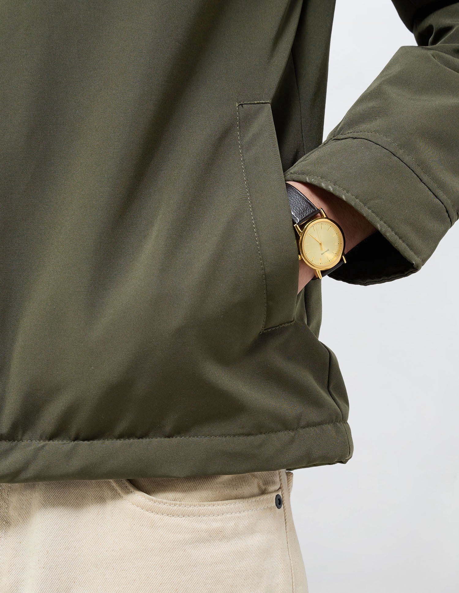 High Neck Solid Jacket Olive - U.S. POLO ASSN. | Large