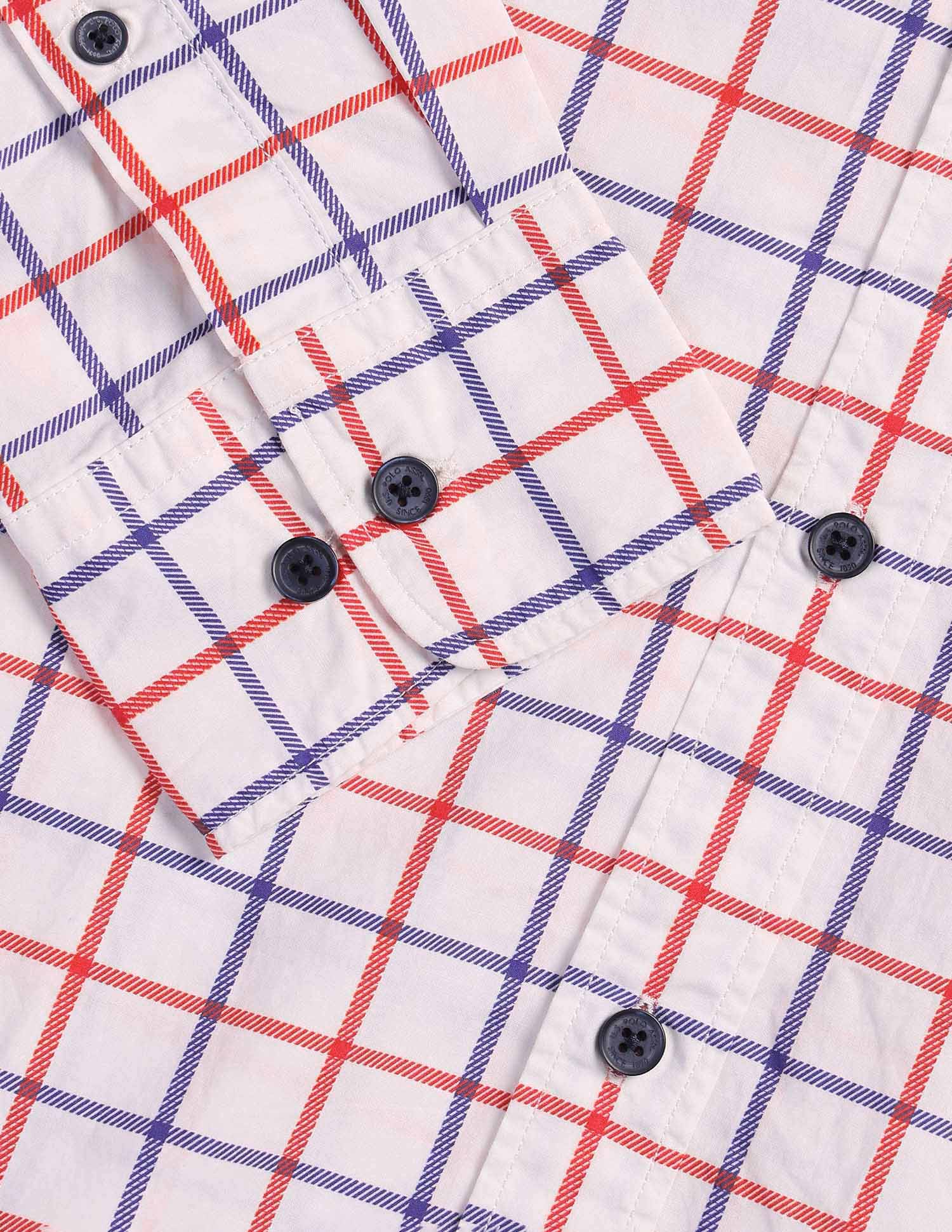 Grid Twill Shirt White - U.S. POLO ASSN. | Large